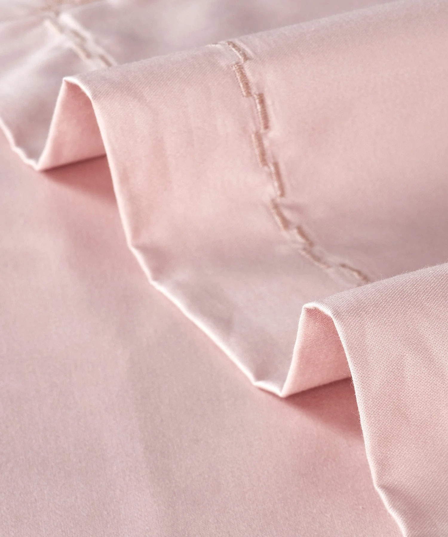 Nectarsoft Solid King Bedsheet Set, Blush| 400 TC Cotton| 4 Pillow Covers - Image 3
