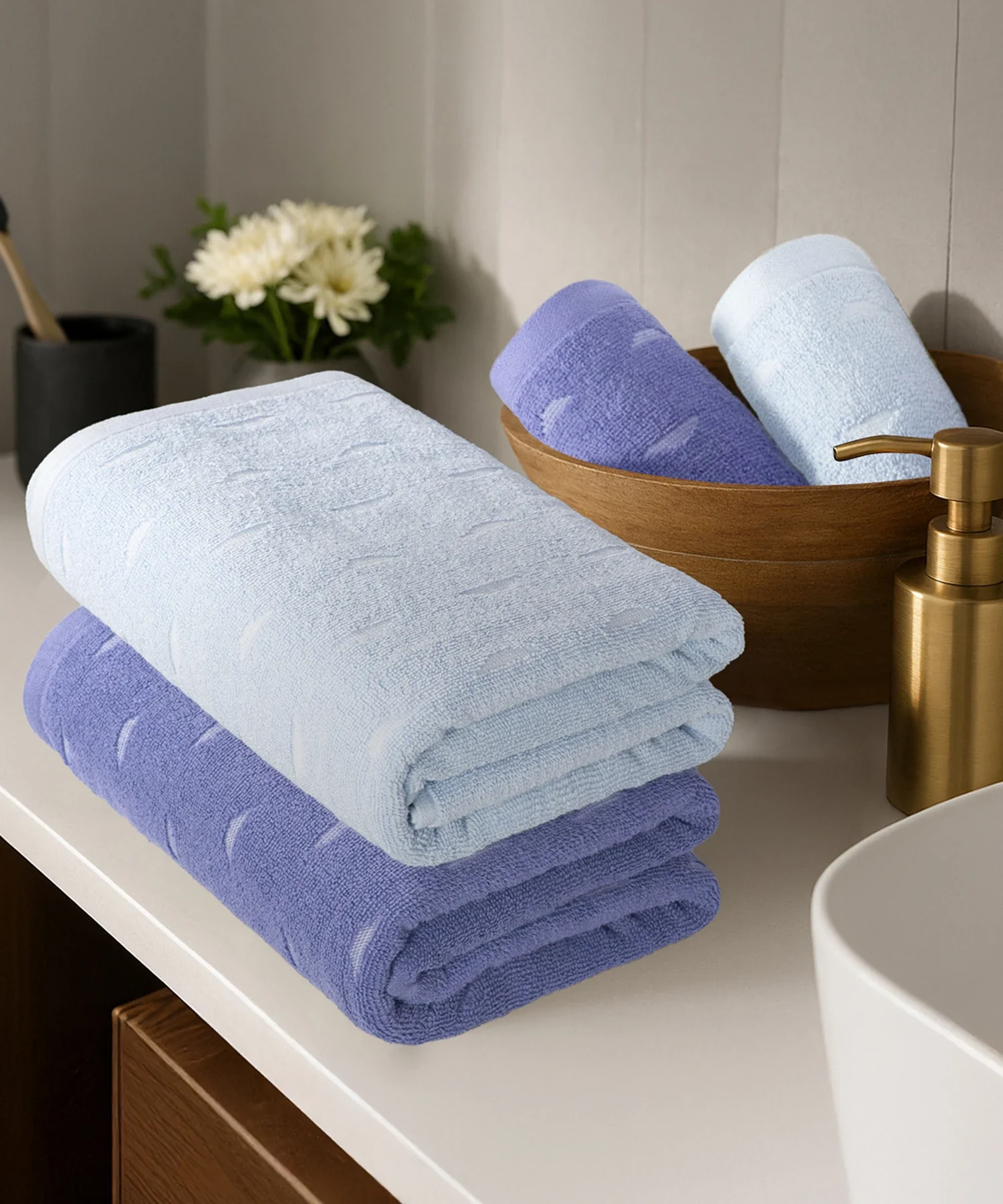 Aroma 4Pc Towel Set, Mystique| 500 GSM Cotton - Image 3