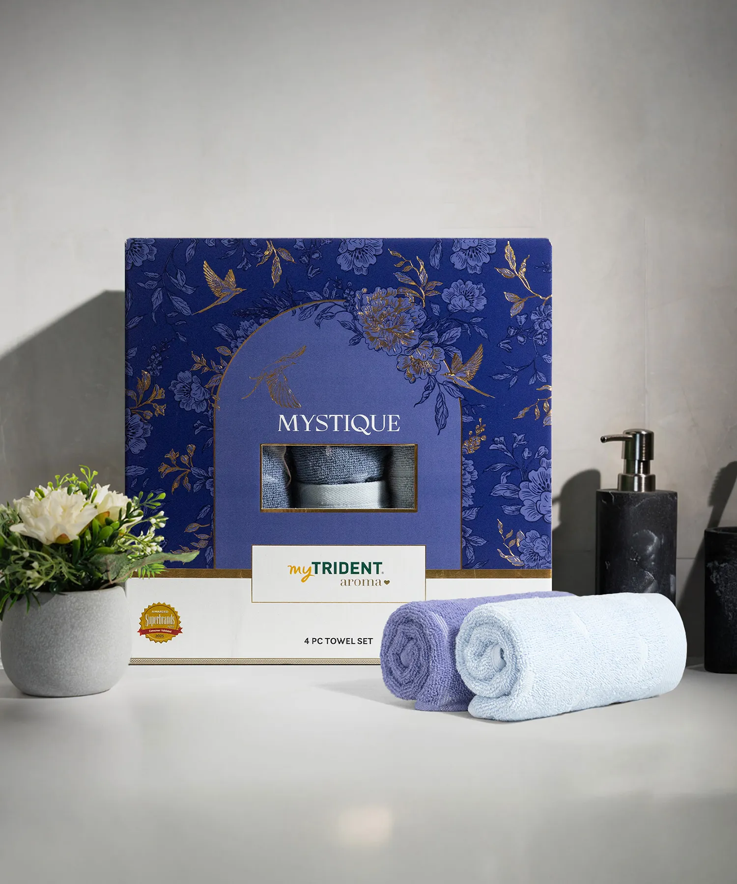 Aroma 4Pc Towel Set, Mystique| 500 GSM Cotton - Image 4