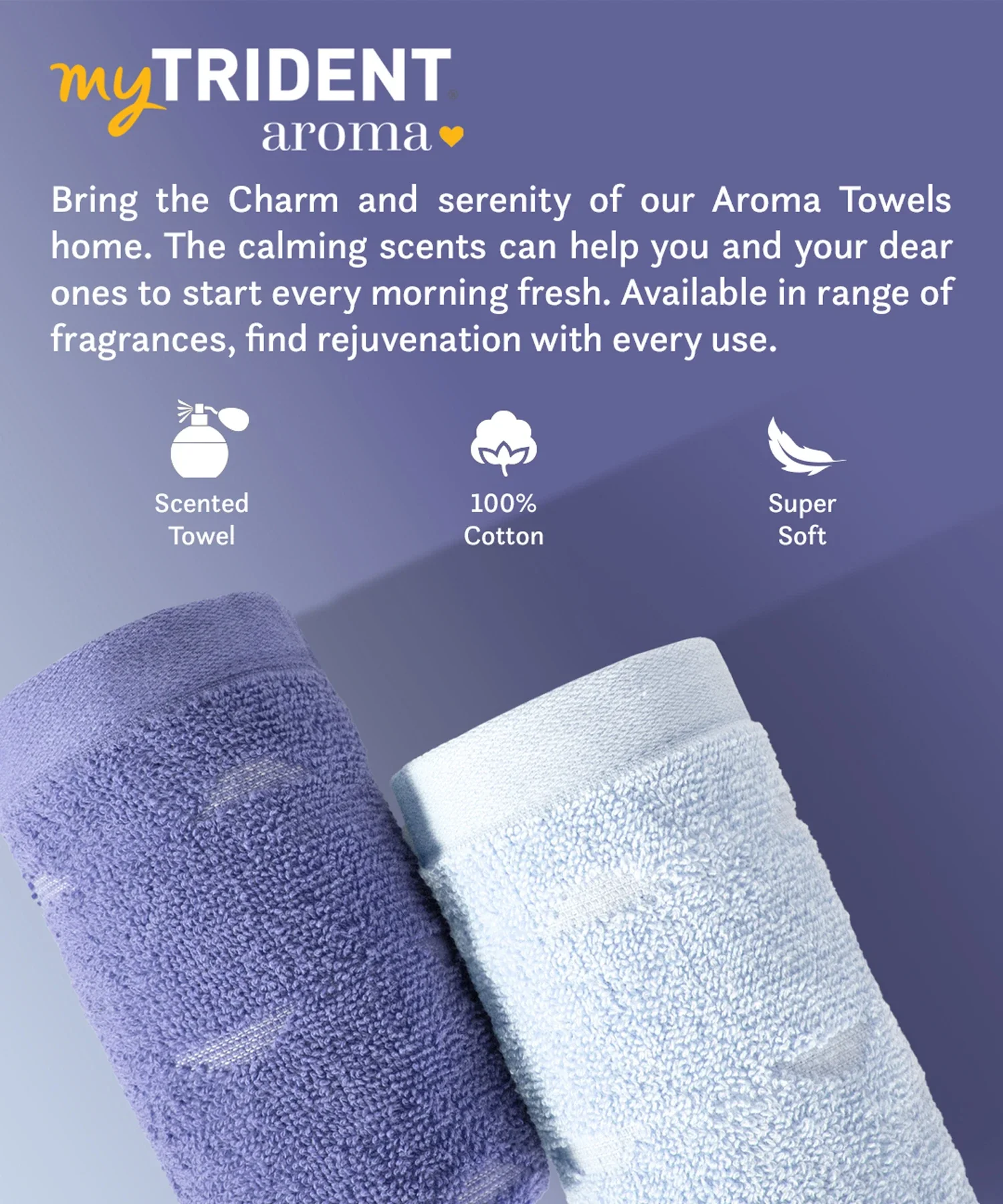Aroma 4Pc Towel Set, Mystique| 500 GSM Cotton - Image 8
