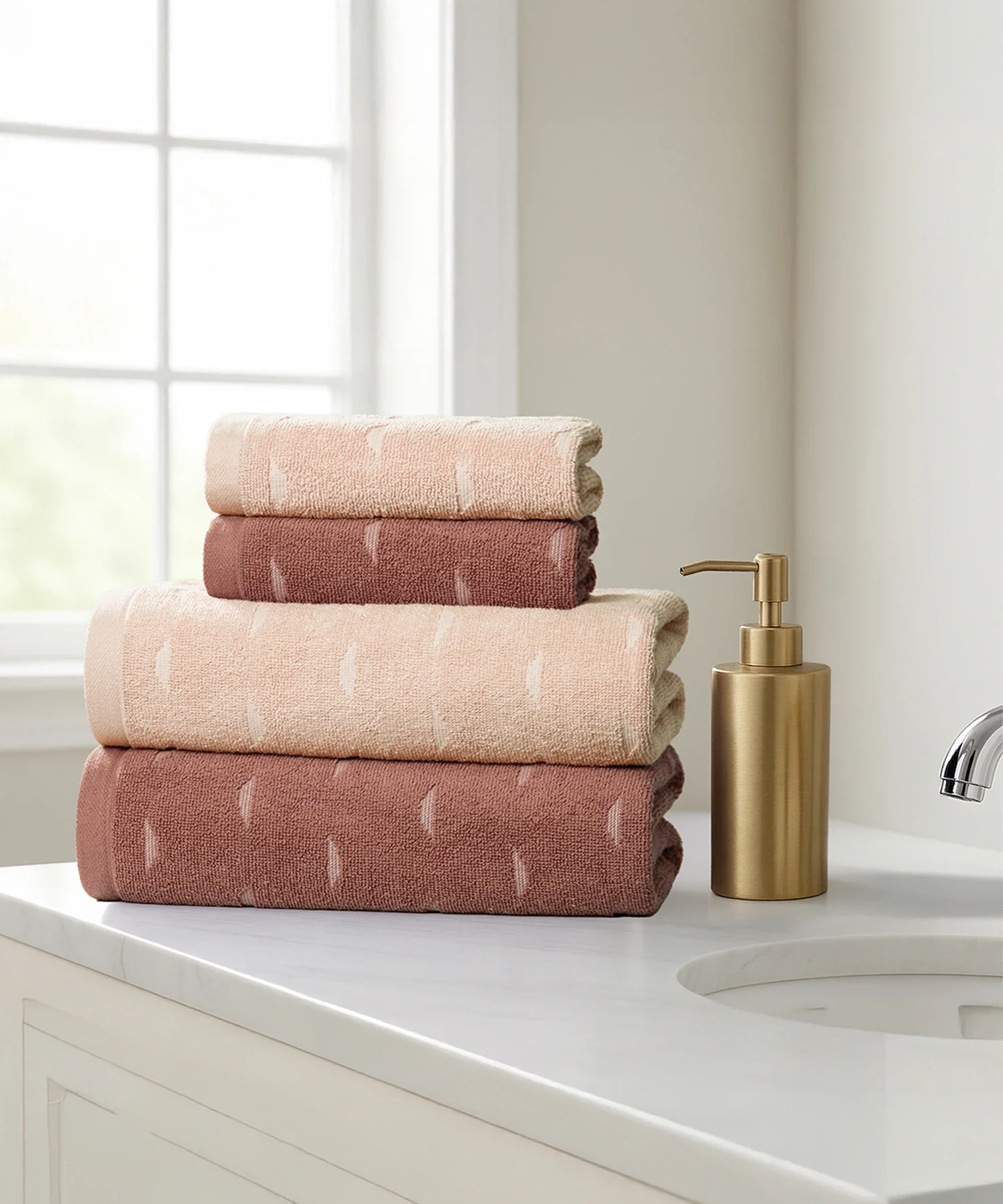 Aroma 4Pc Towel Set, Sandalwood| 500 GSM Cotton