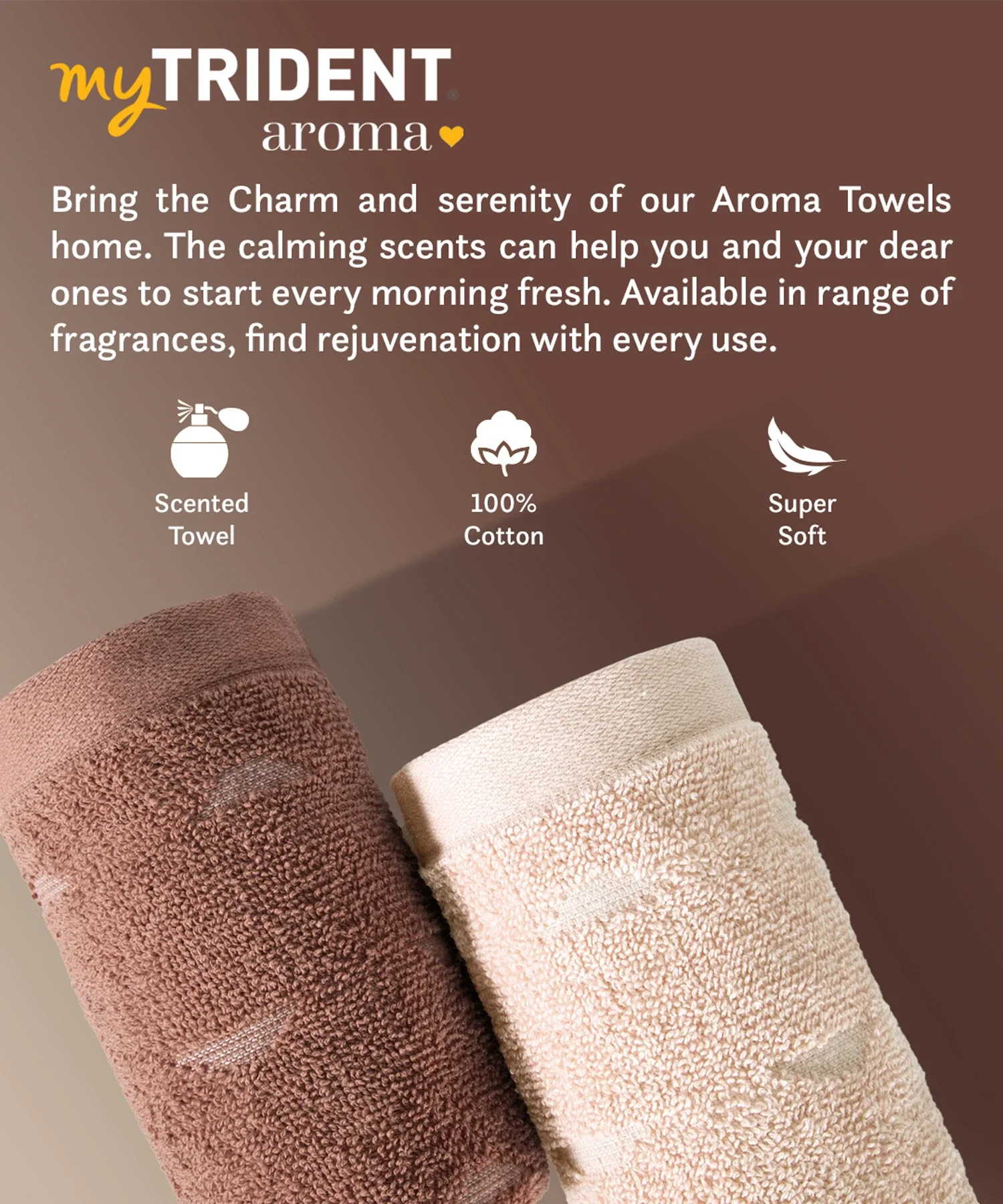 Aroma 4Pc Towel Set, Sandalwood| 500 GSM Cotton - Image 8
