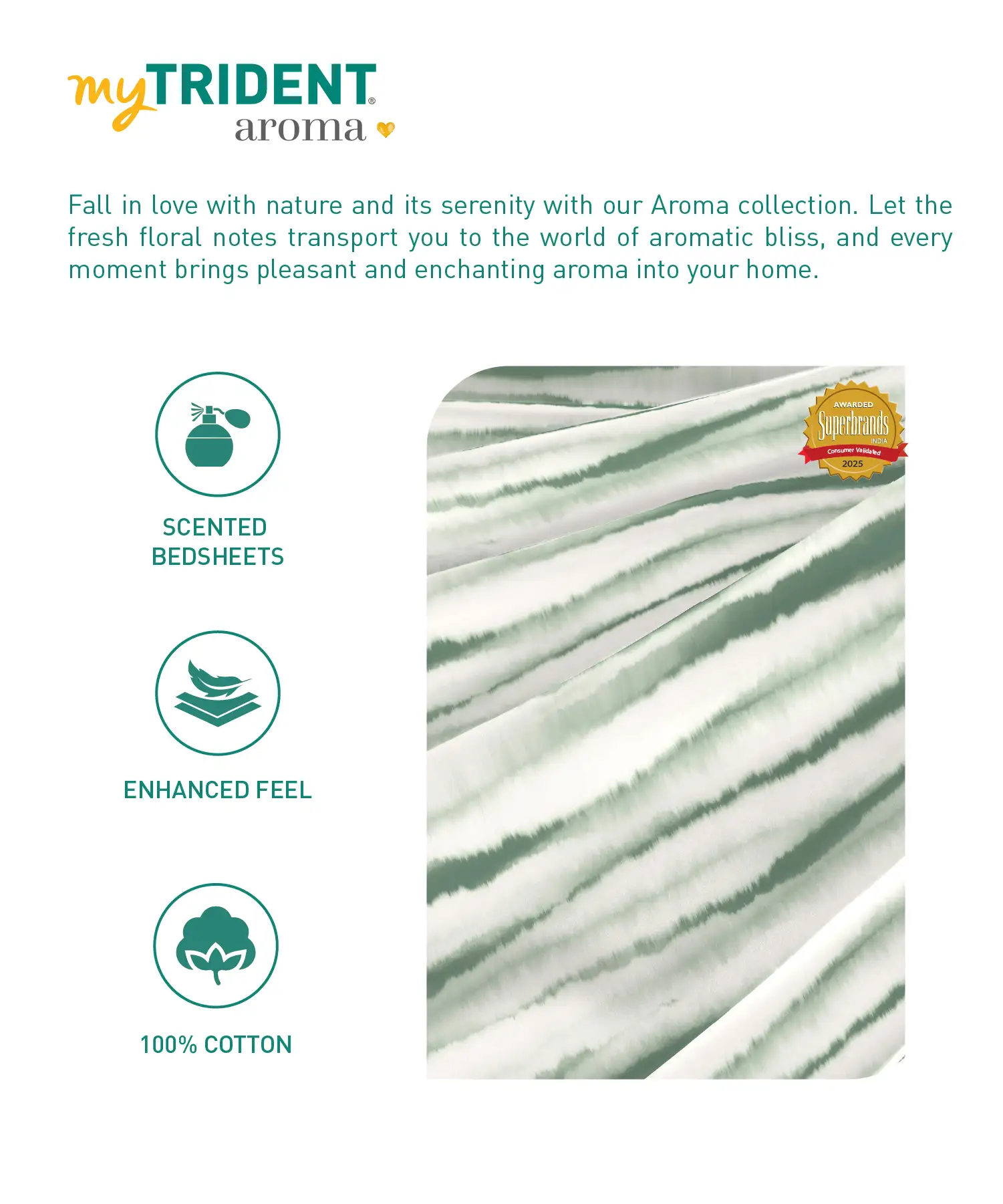 Aroma King Bedsheet Set, Green Apple Whirl|180 TC Cotton|2 Pillow Covers - Image 8