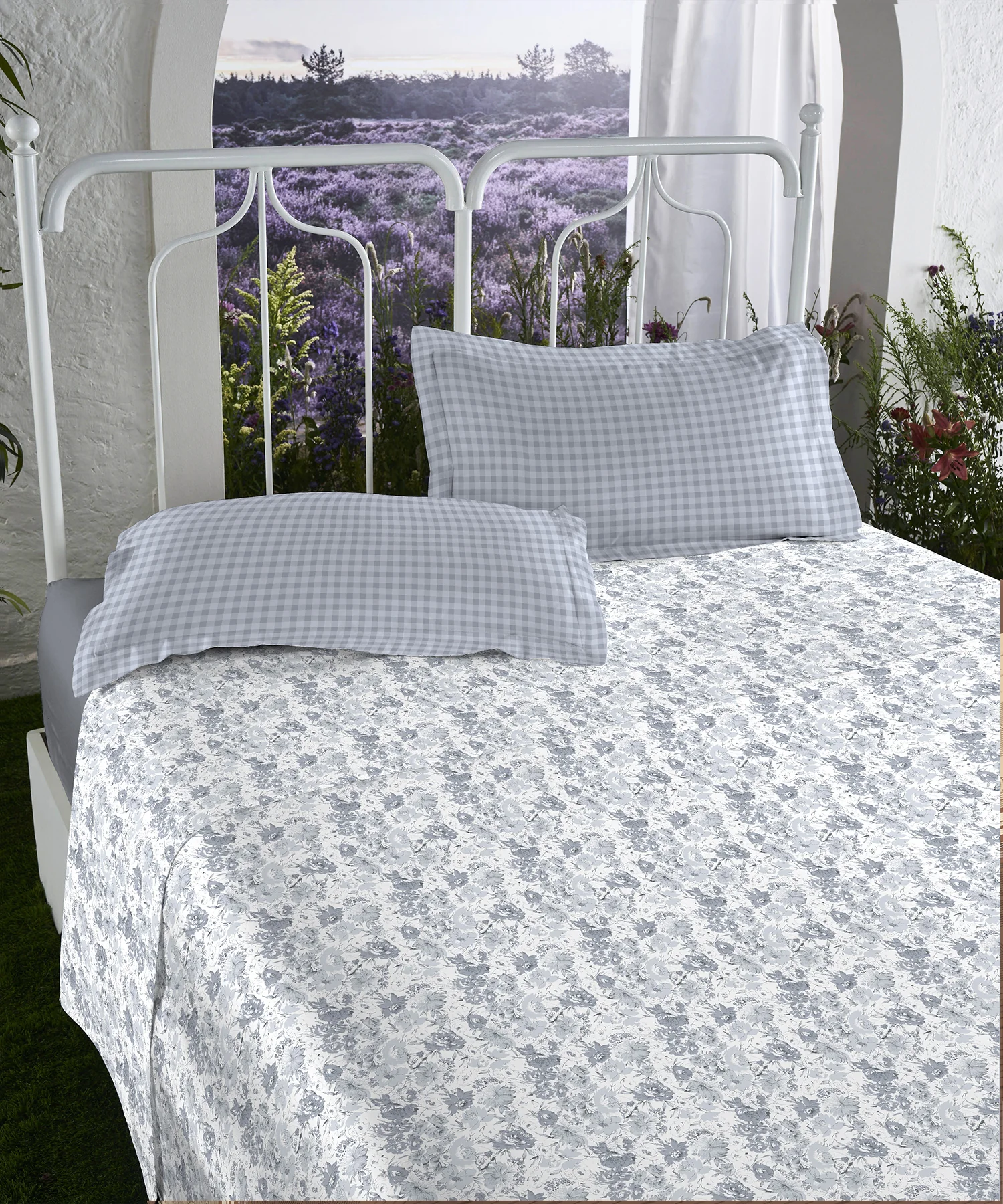 Aroma King Bedsheet Set, Lily Petal|180 TC Cotton|2 Pillow Covers - Image 3