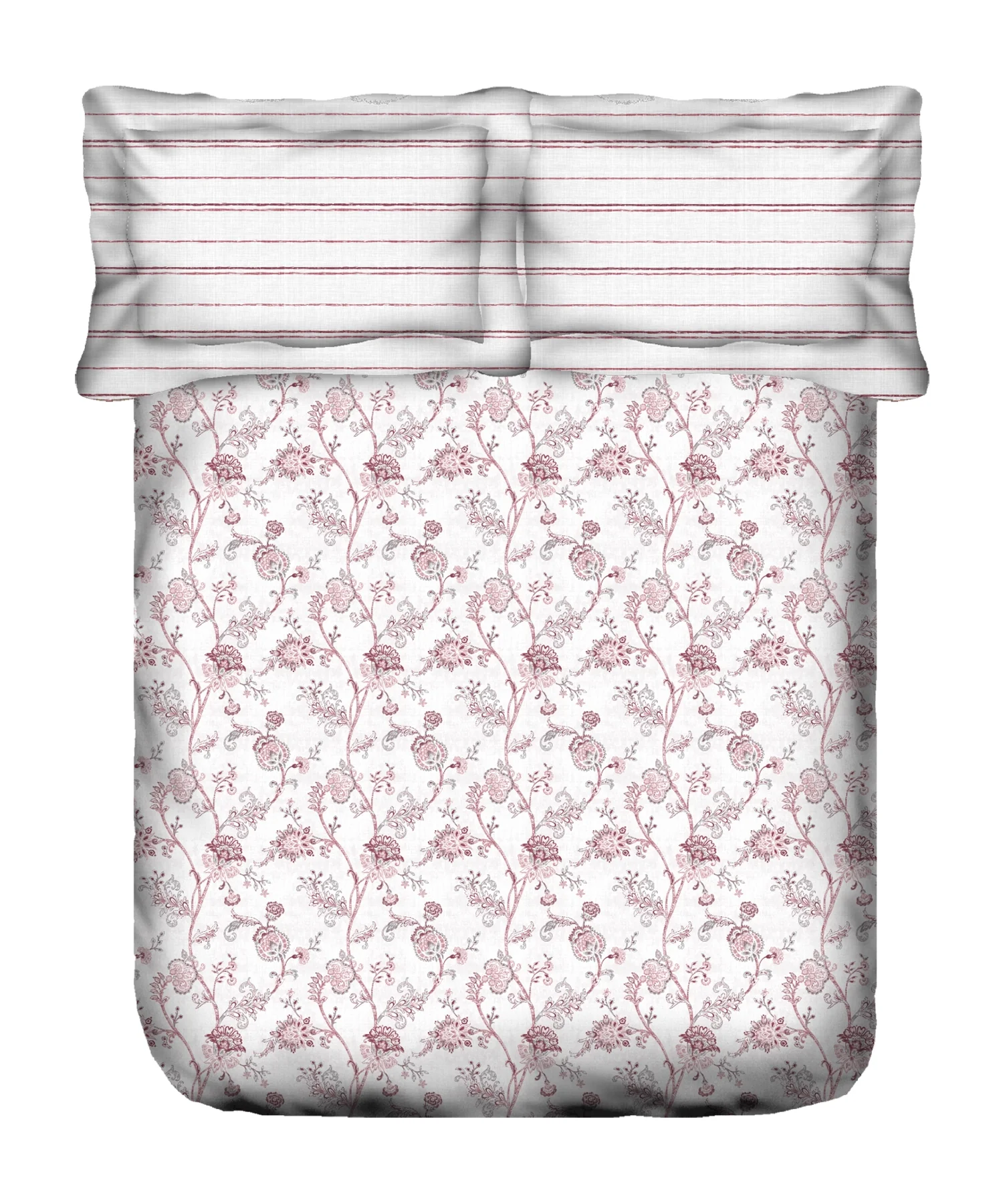 Aroma King Bedsheet Set, Strawberry Botanic Muse|180 TC Cotton|2 Pillow Covers - Image 5