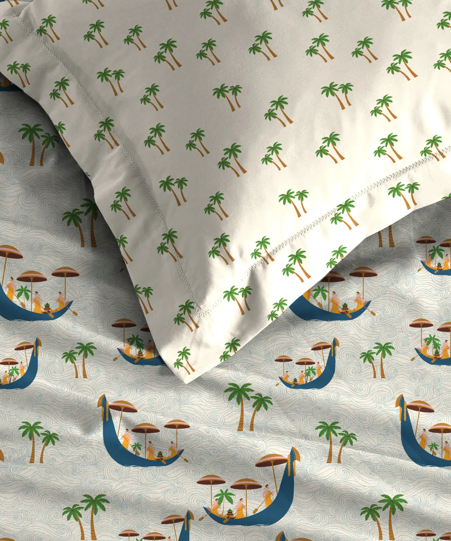 Atulaya Bharat King Bedsheet Set, Aranmula|144 TC Cotton|2 Pillow Covers - Image 6