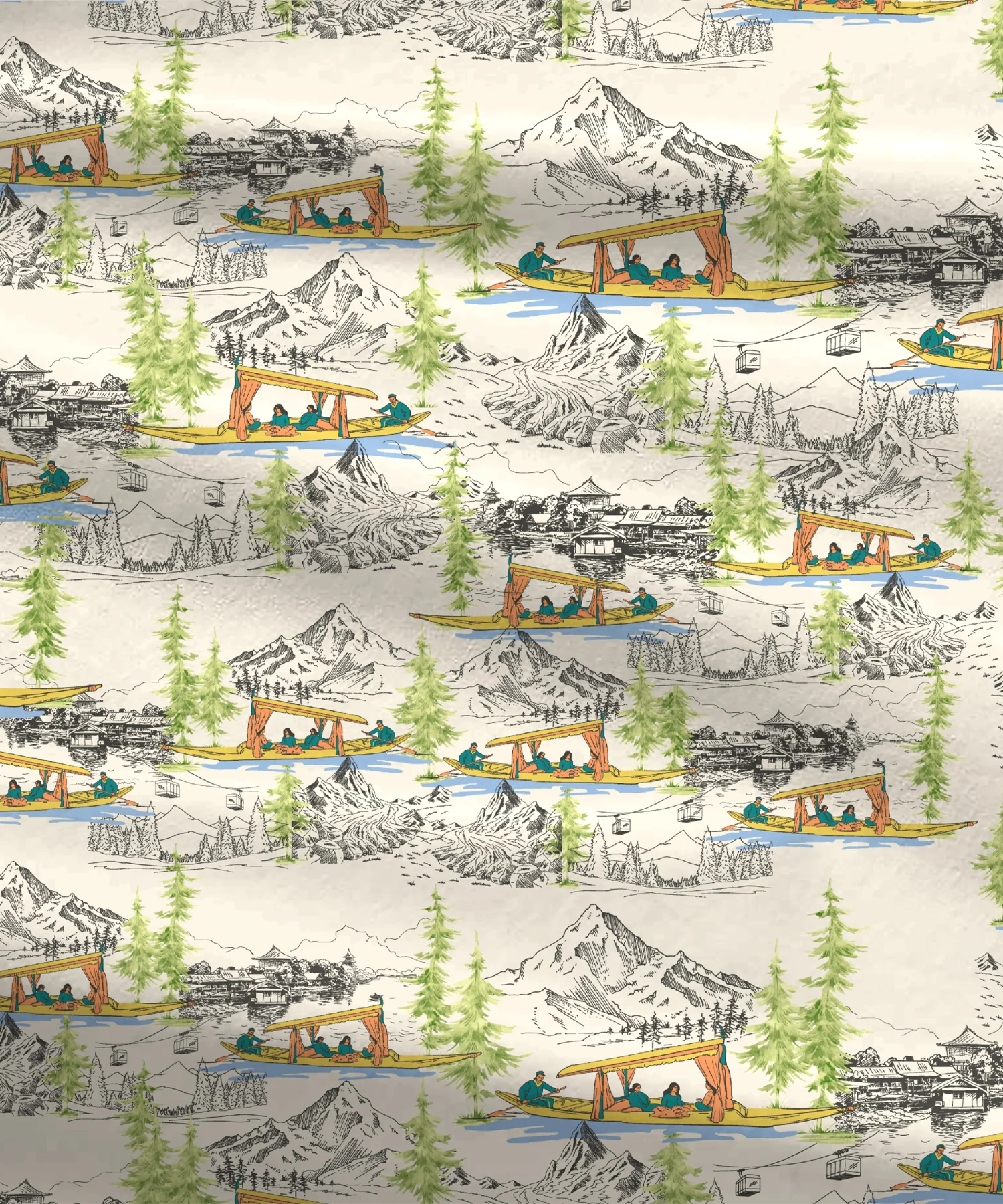 Atulaya Bharat King Bedsheet Set, Kashmir Ki Kali|144 TC Cotton|2 Pillow Covers - Image 11