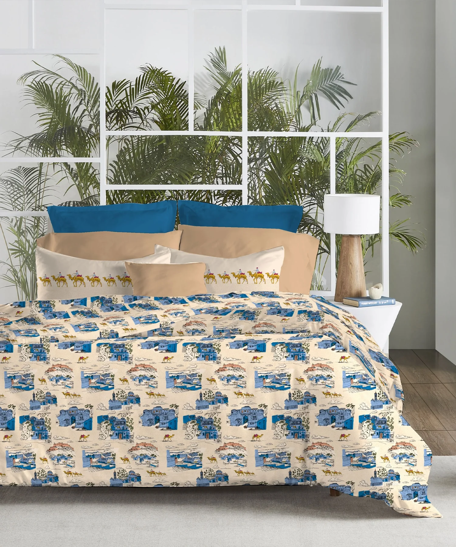 Atulaya Bharat King Bedsheet Set, Surya Nagri|144 TC Cotton|2 Pillow Covers - Image 4