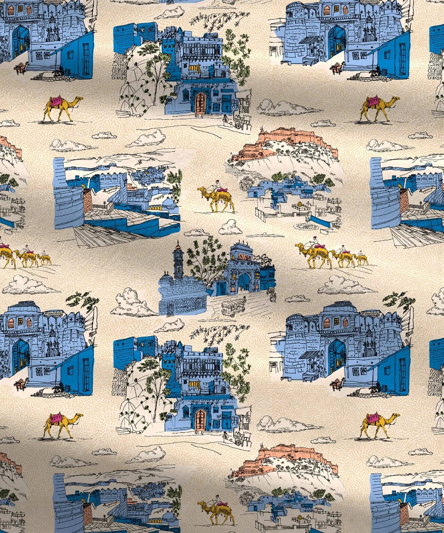 Atulaya Bharat King Bedsheet Set, Surya Nagri|144 TC Cotton|2 Pillow Covers - Image 6