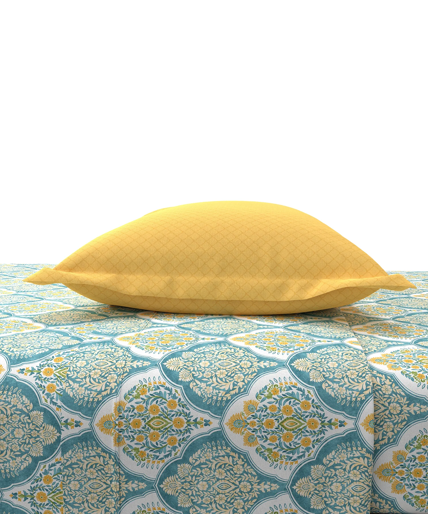 Carnival Ornate Queen Bedsheet, Manohari Cobalt Blue|144 TC Cotton| 2 Pillow Covers - Image 3