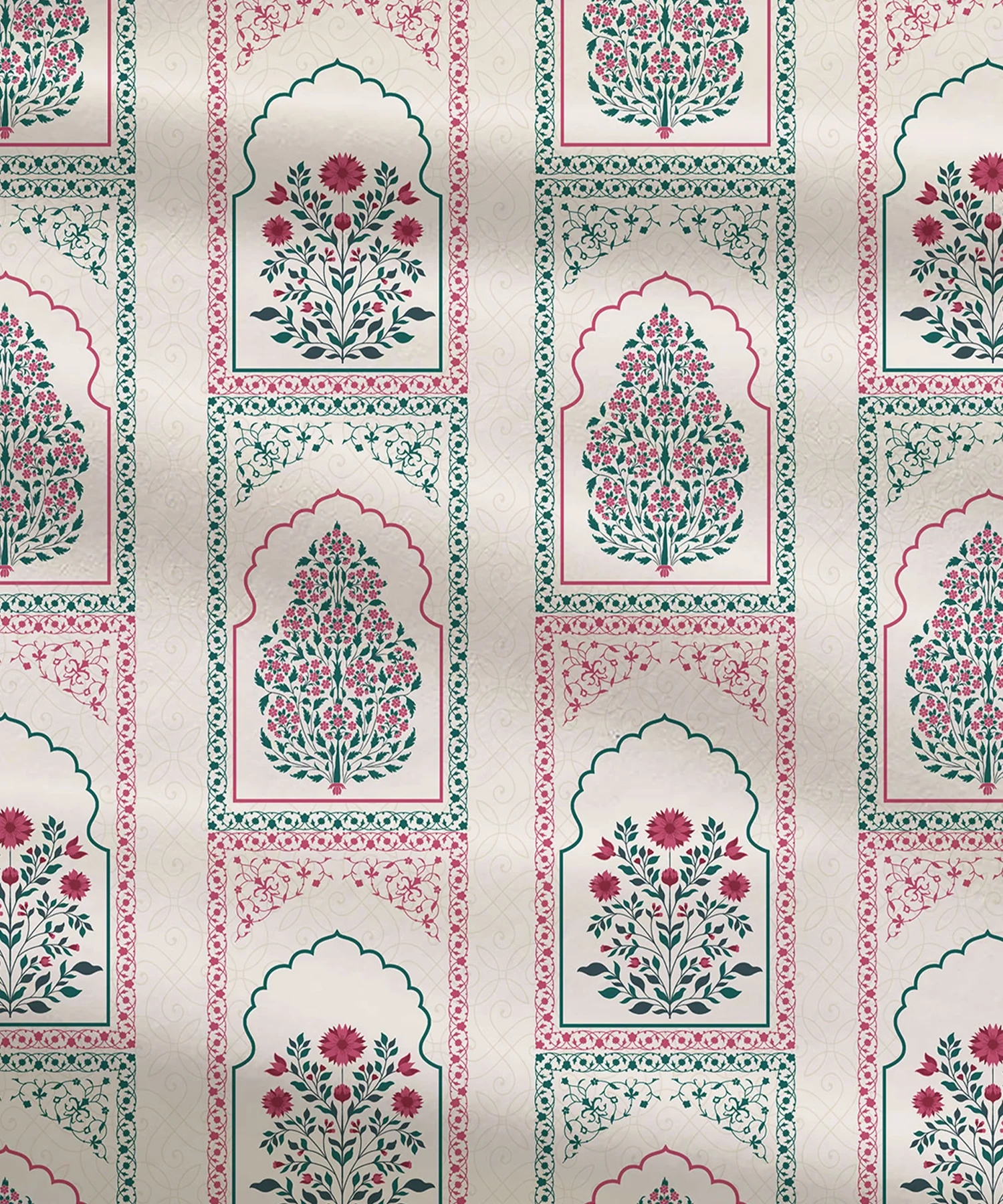 Celebration Queen Bedsheet Set, Mehira Pink | 144 TC Cotton| 2 Pillow Covers - Image 6