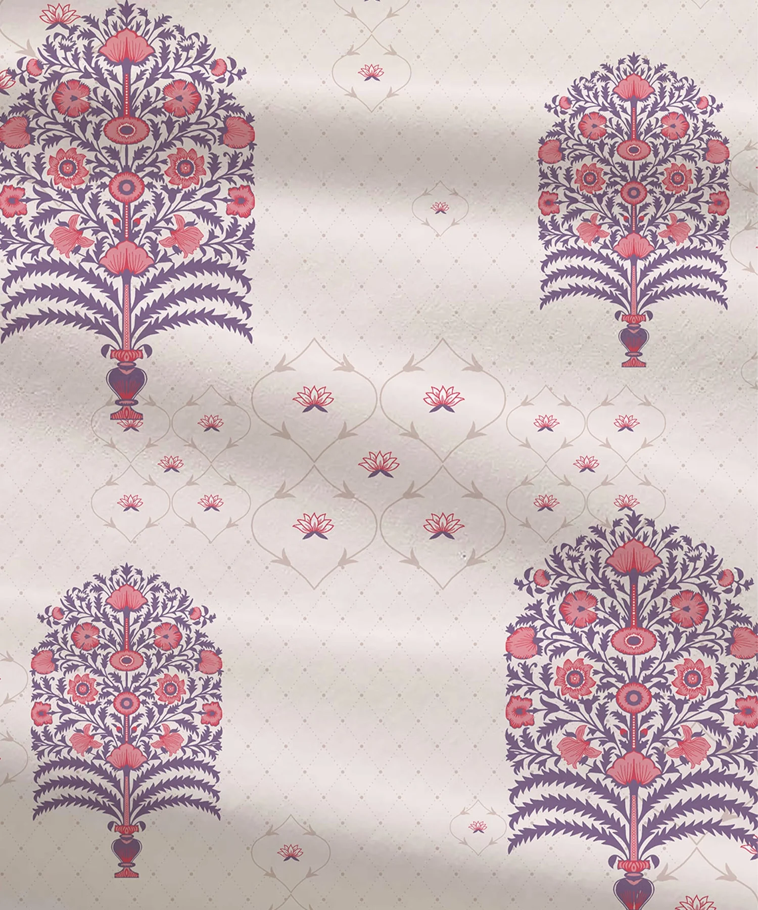 Celebration Queen Bedsheet Set, Saanjh Purple | 144 TC Cotton| 2 Pillow Covers - Image 6