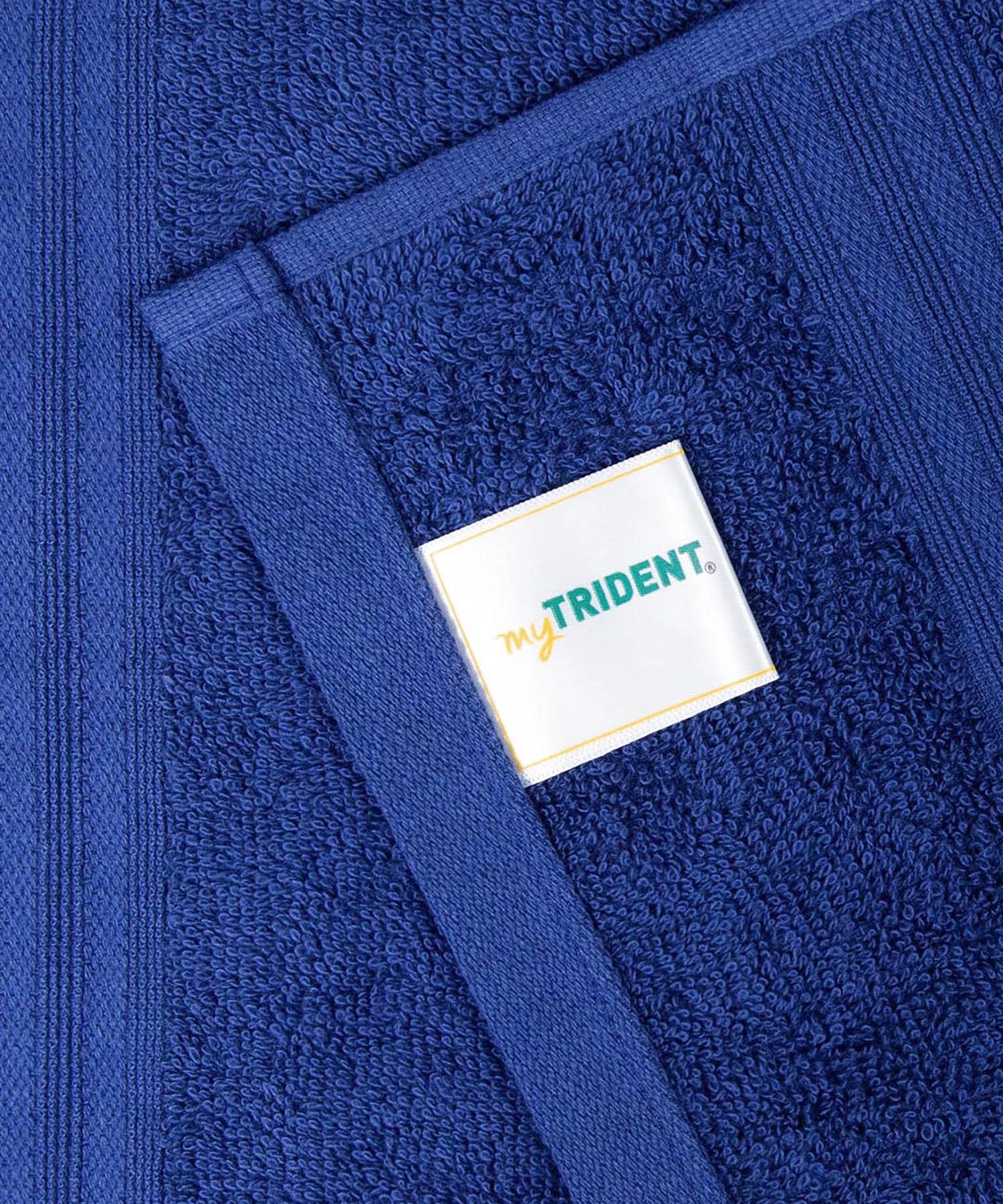Celebration 4Pc Towel set, Midnight Blue | 450 GSM Cotton - Image 4