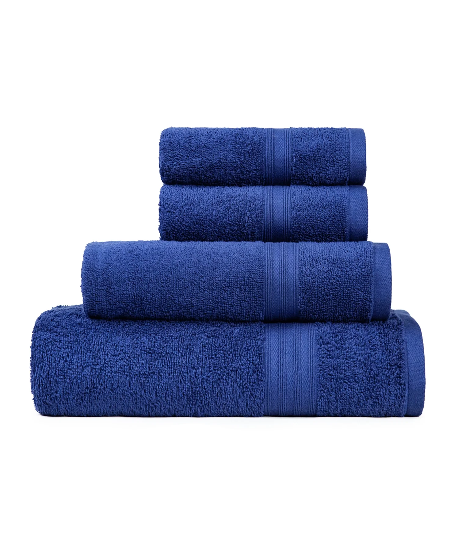 Celebration 4Pc Towel set, Midnight Blue | 450 GSM Cotton - Image 5