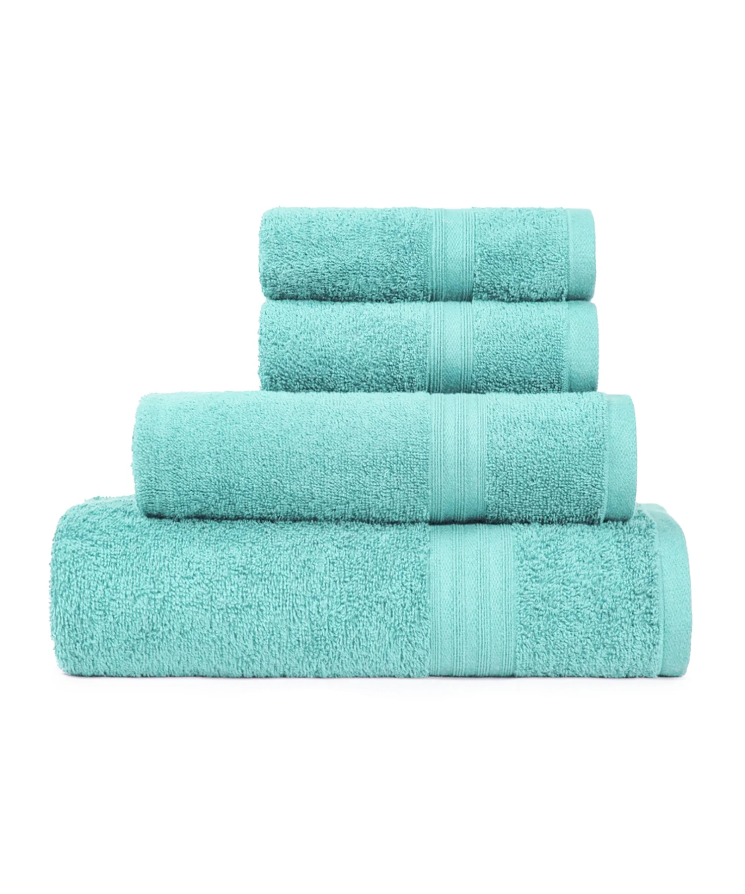 Celebration 4Pc Towel set, Misty Green | 450 GSM Cotton - Image 5