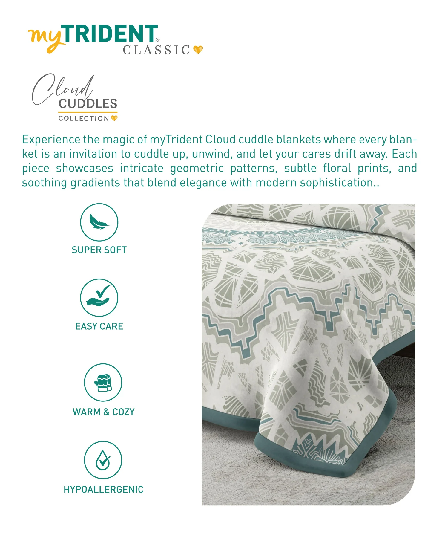 Classic Cloud Cuddle 2 ply Double Blanket Box, Imperial| 4 KG - Image 4