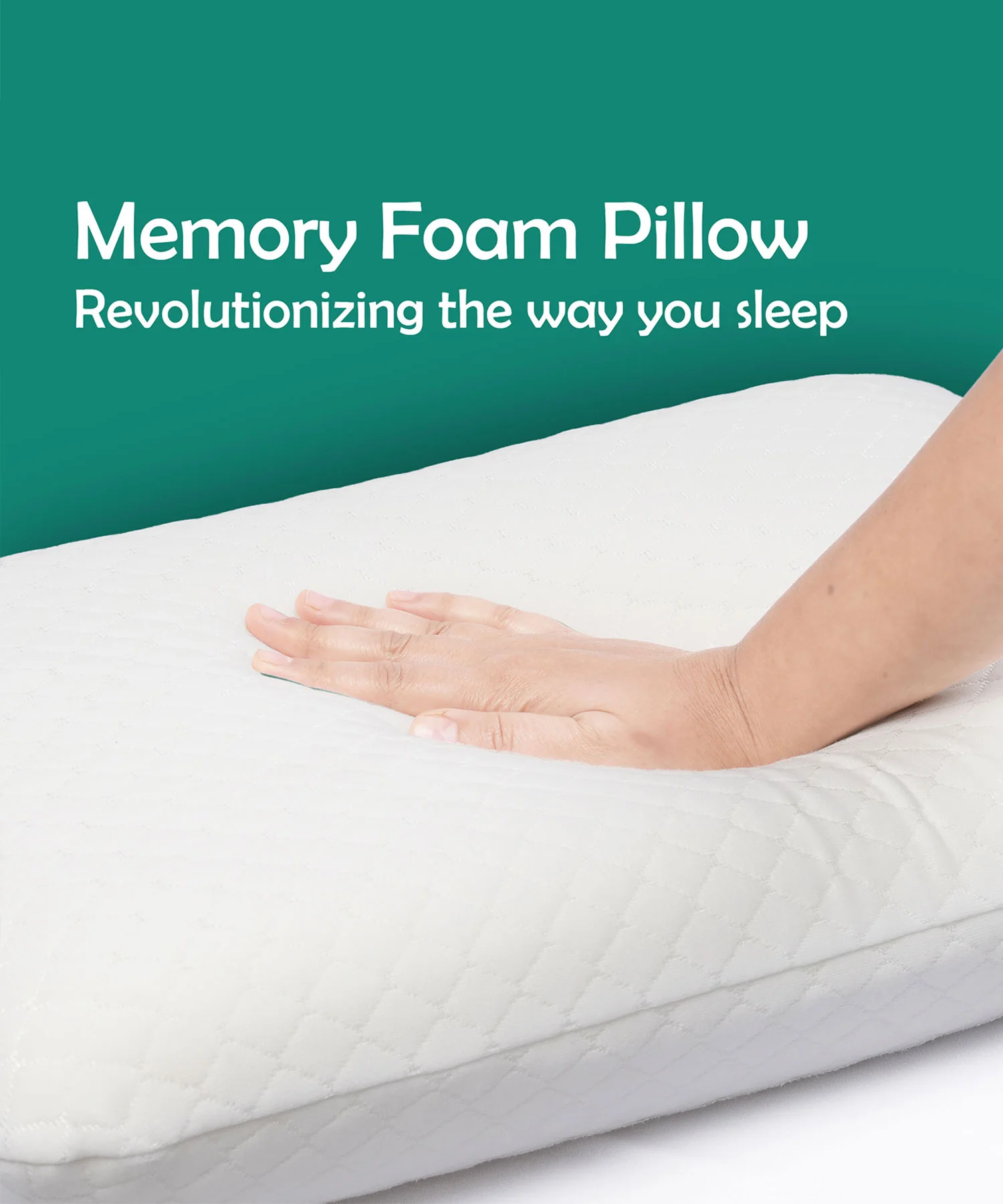 Classic Memory Comfort 1Pc Pillow, White| 220 GSM| Memory Foam - Image 5