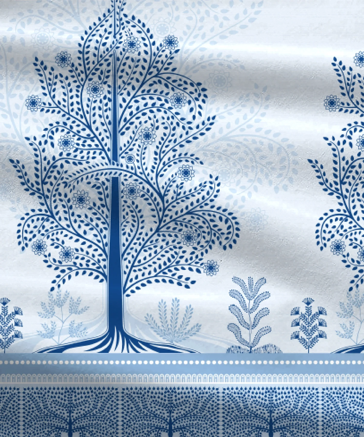 Classic Prakriti King Bedsheet Set, Neelgiri|210 TC Cotton|2 Pillow Covers - Image 10