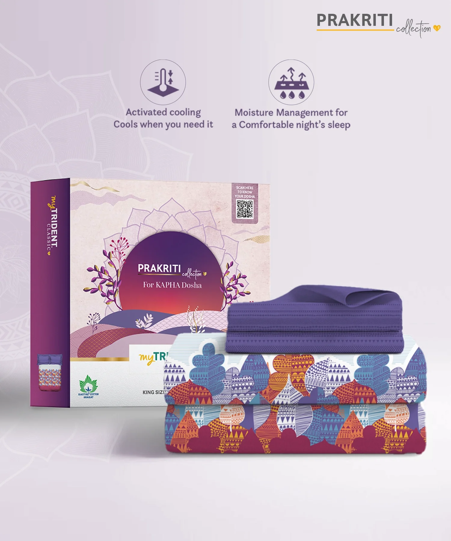 Classic Prakriti King Bedsheet Set, Taran|210 TC Cotton|2 Pillow Covers - Image 4