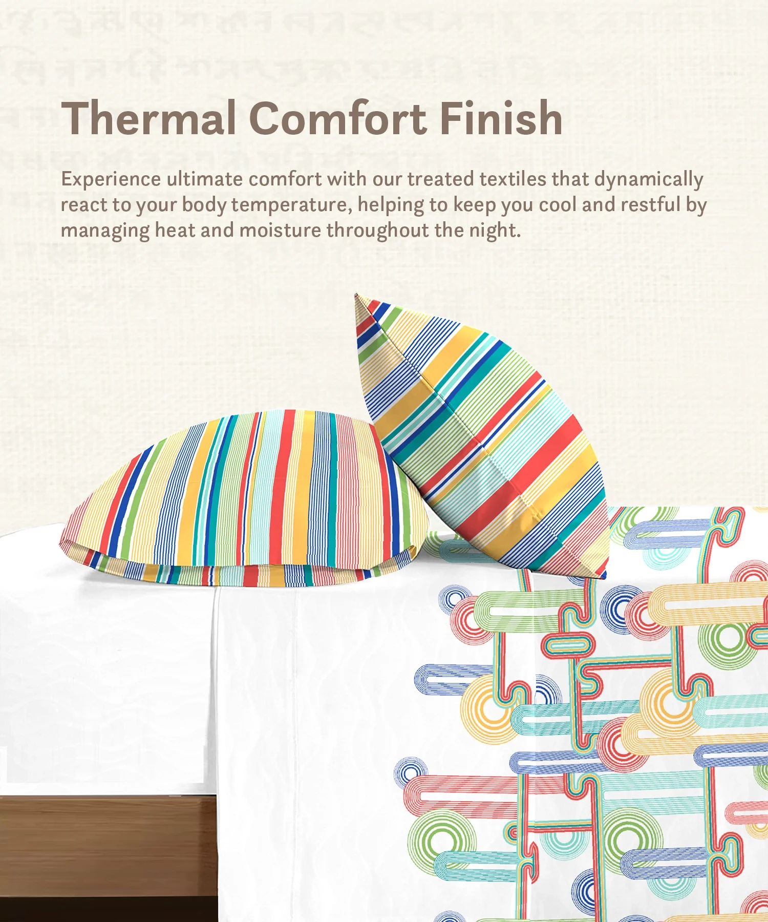 Classic Prakriti King Bedsheet Set, Urja|210 TC Cotton|2 Pillow Covers - Image 8