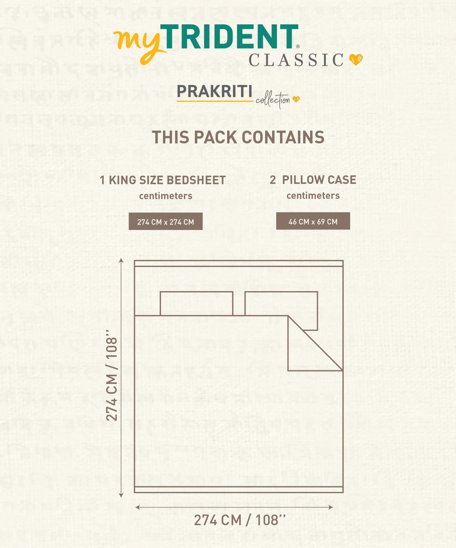 Classic Prakriti King Bedsheet Set, Vayu|210 TC Cotton|2 Pillow Covers - Image 11