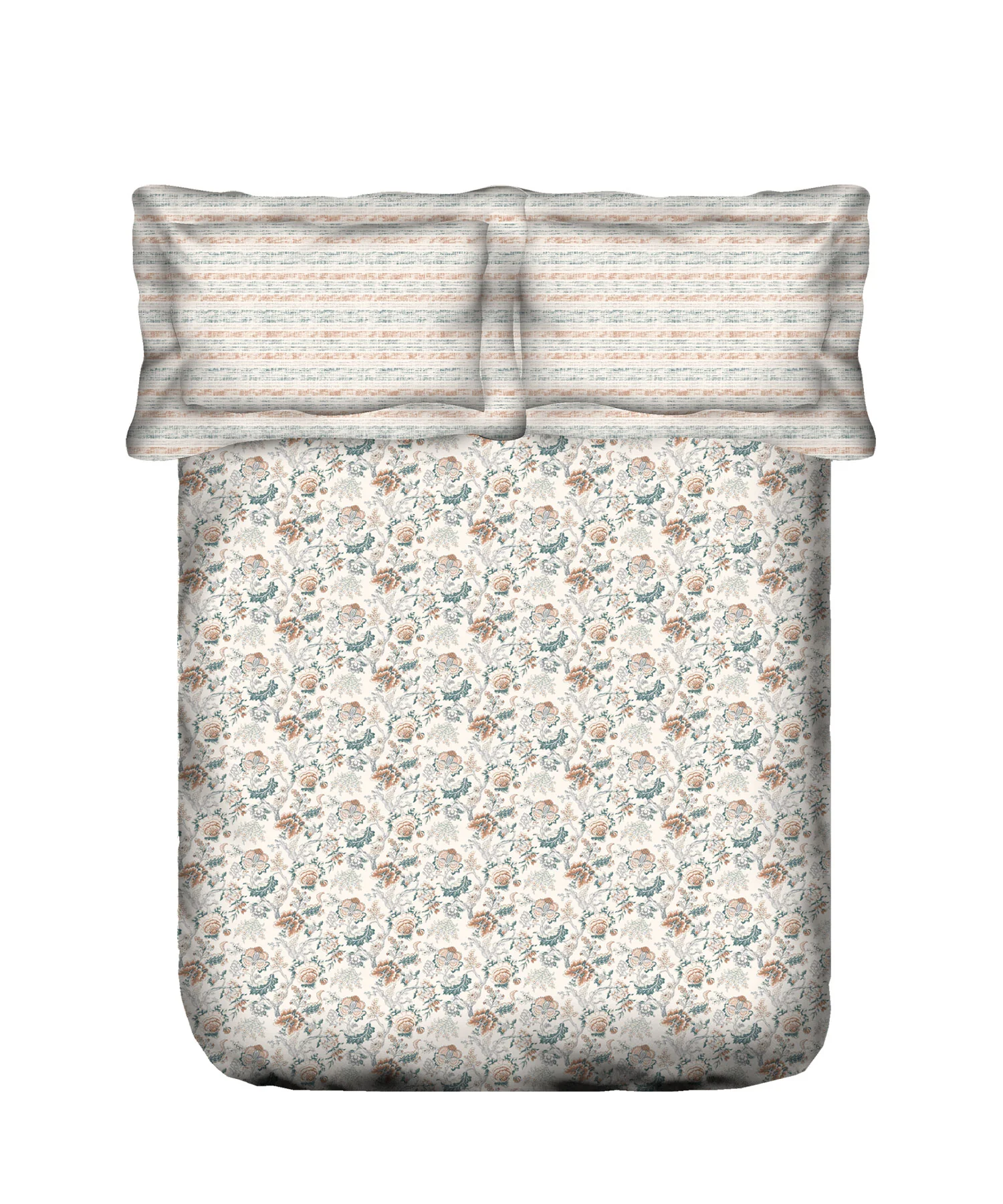 Classic King Bedsheet Set, Anther Terracotta|200 TC Cotton| 2 Pillow Covers - Image 5