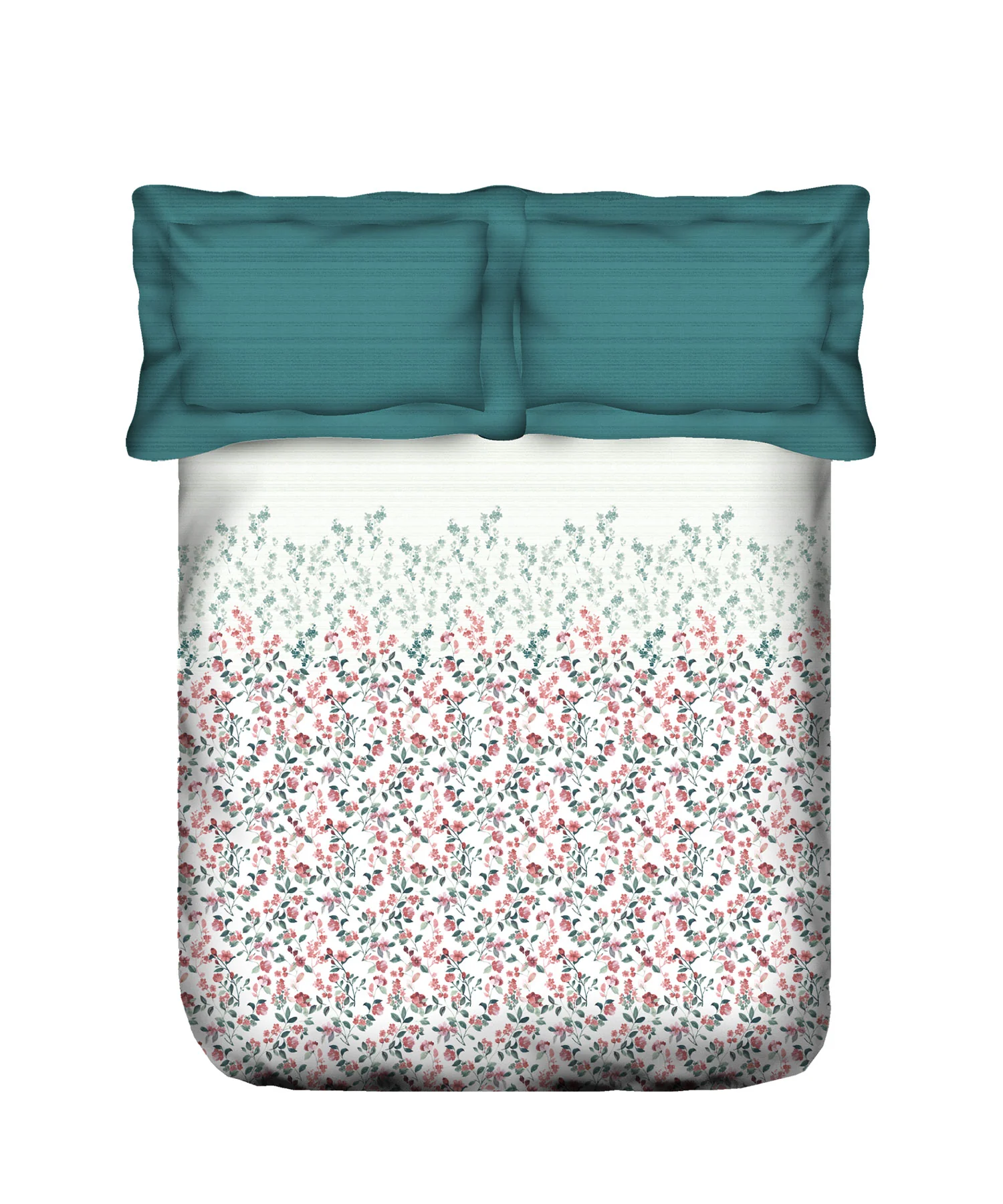 Classic King Bedsheet Set, Florence Teal|200 TC Cotton| 2 Pillow Covers - Image 5