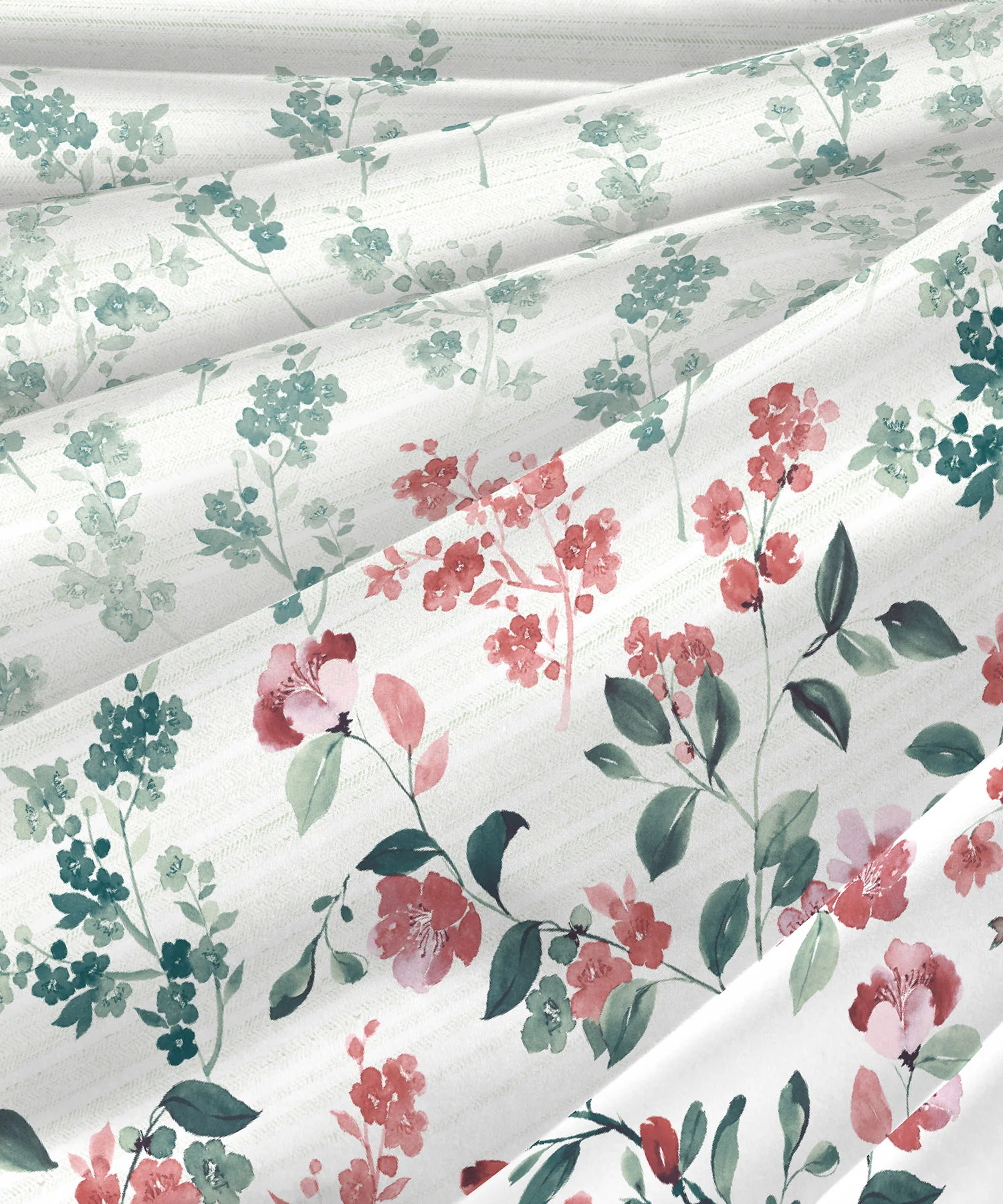Classic King Bedsheet Set, Florence Teal|200 TC Cotton| 2 Pillow Covers - Image 6