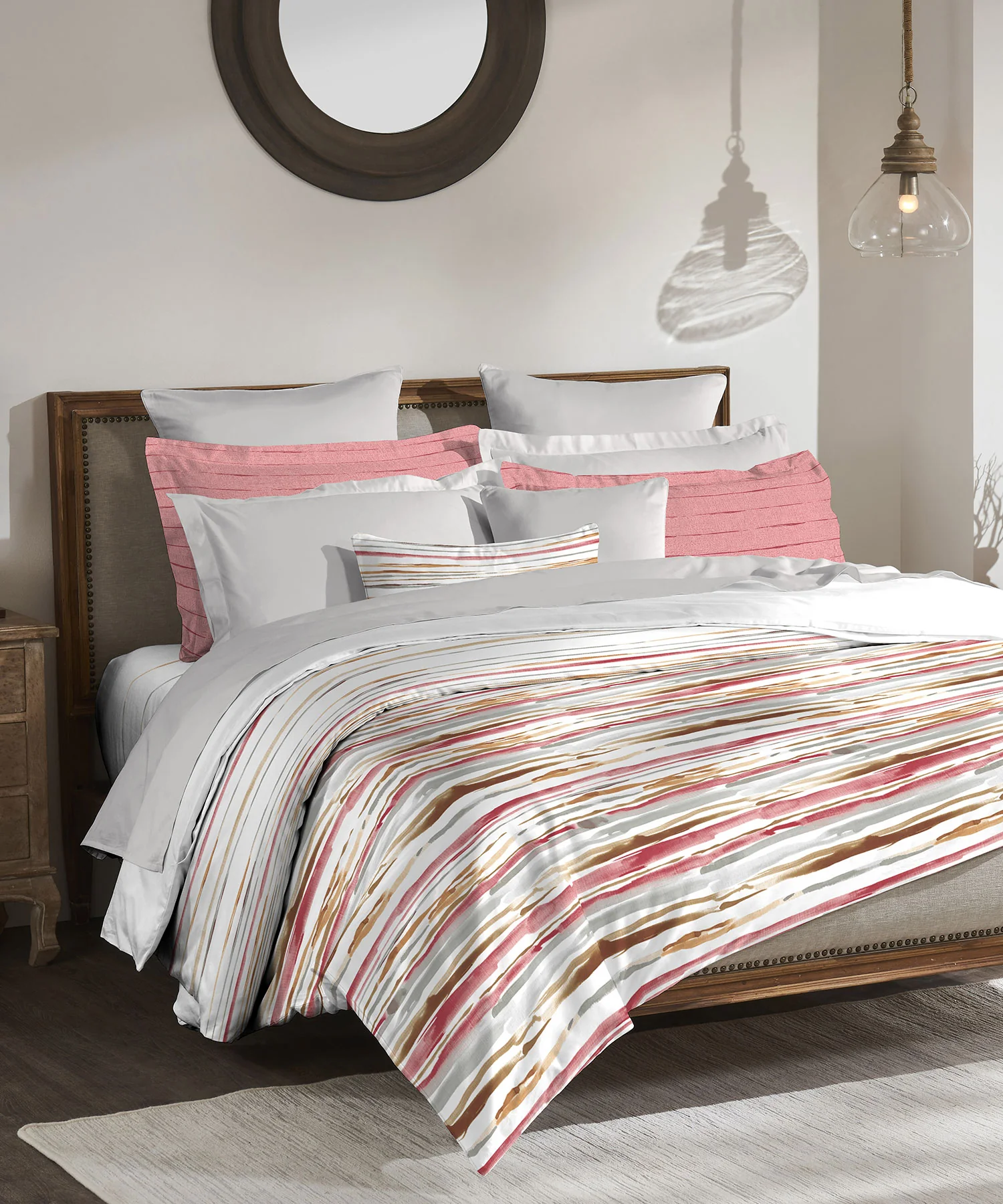 Classic King Bedsheet Set, Irene Wine|200 TC Cotton| 2 Pillow Covers - Image 2