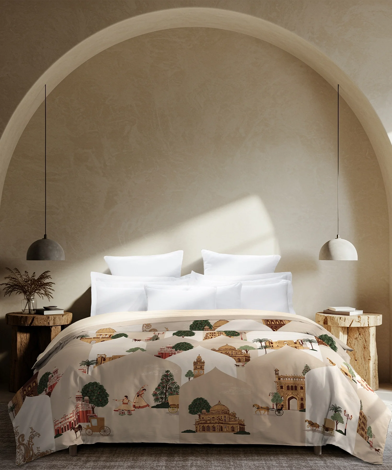 Classic Safarnama Double AC Comforter, Awadhi Ride| 210 TC Cotton Shell 150 GSM Polyester Filling