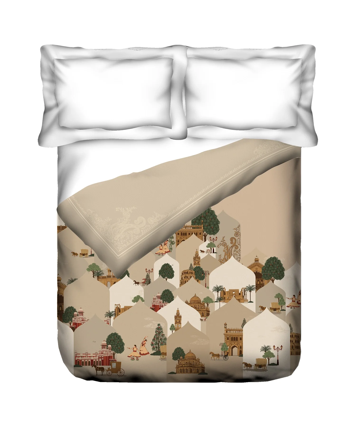 Classic Safarnama Double AC Comforter, Awadhi Ride| 210 TC Cotton Shell 150 GSM Polyester Filling - Image 2