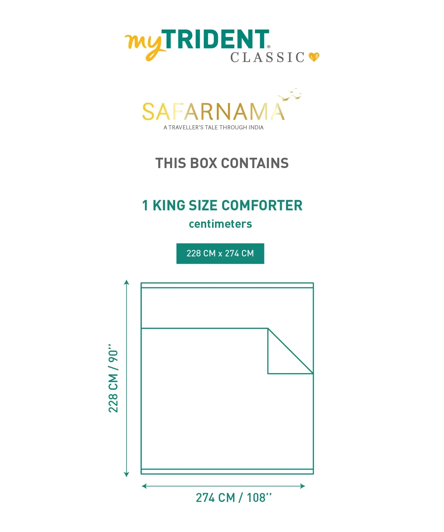Classic Safarnama Double AC Comforter, Lakeside Drift| 210 TC Cotton Shell 150 GSM Polyester Filling - Image 4