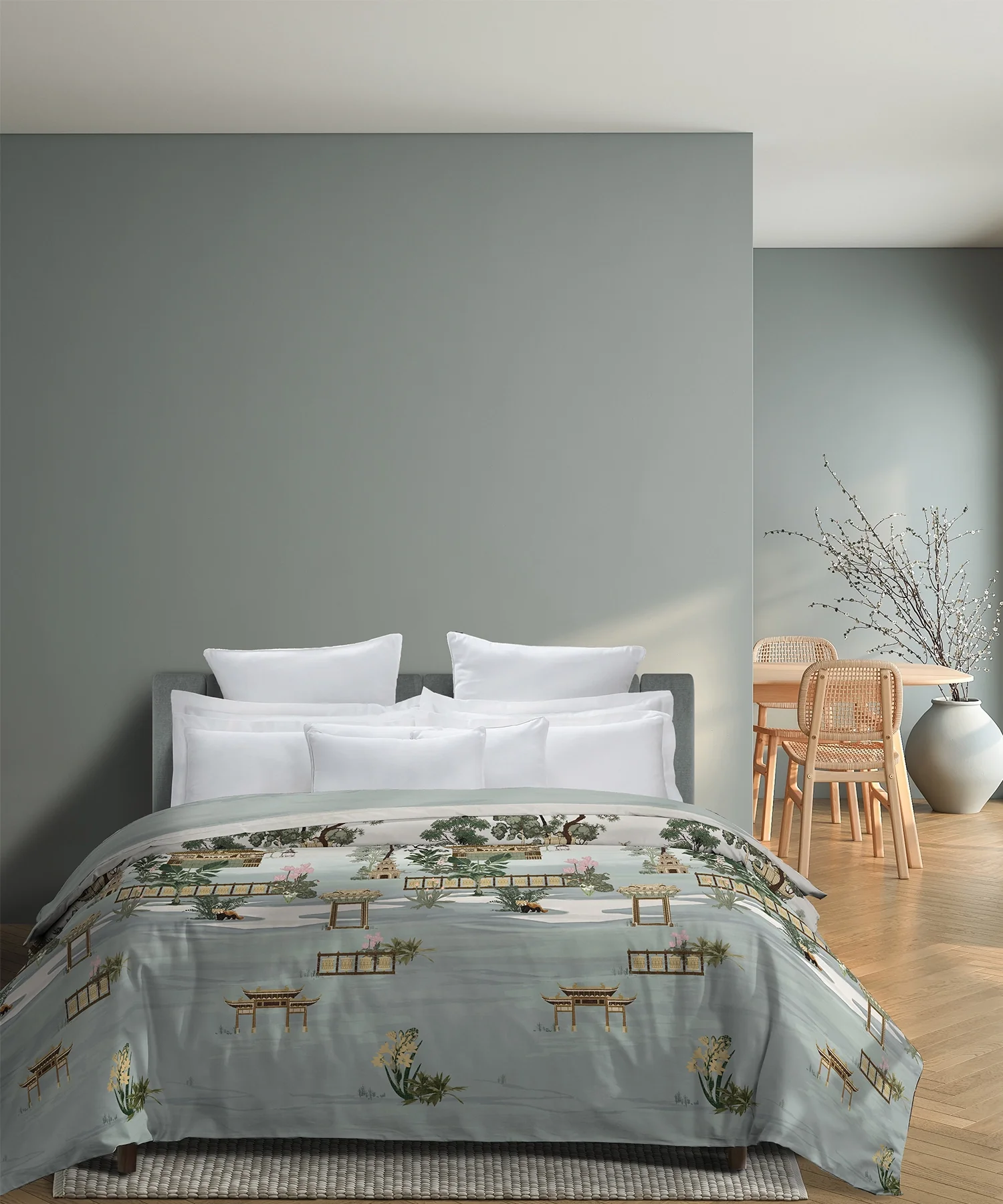 Classic Safarnama Double AC Comforter, Skybound Tracks| 210 TC Cotton Shell 150 GSM Polyester Filling