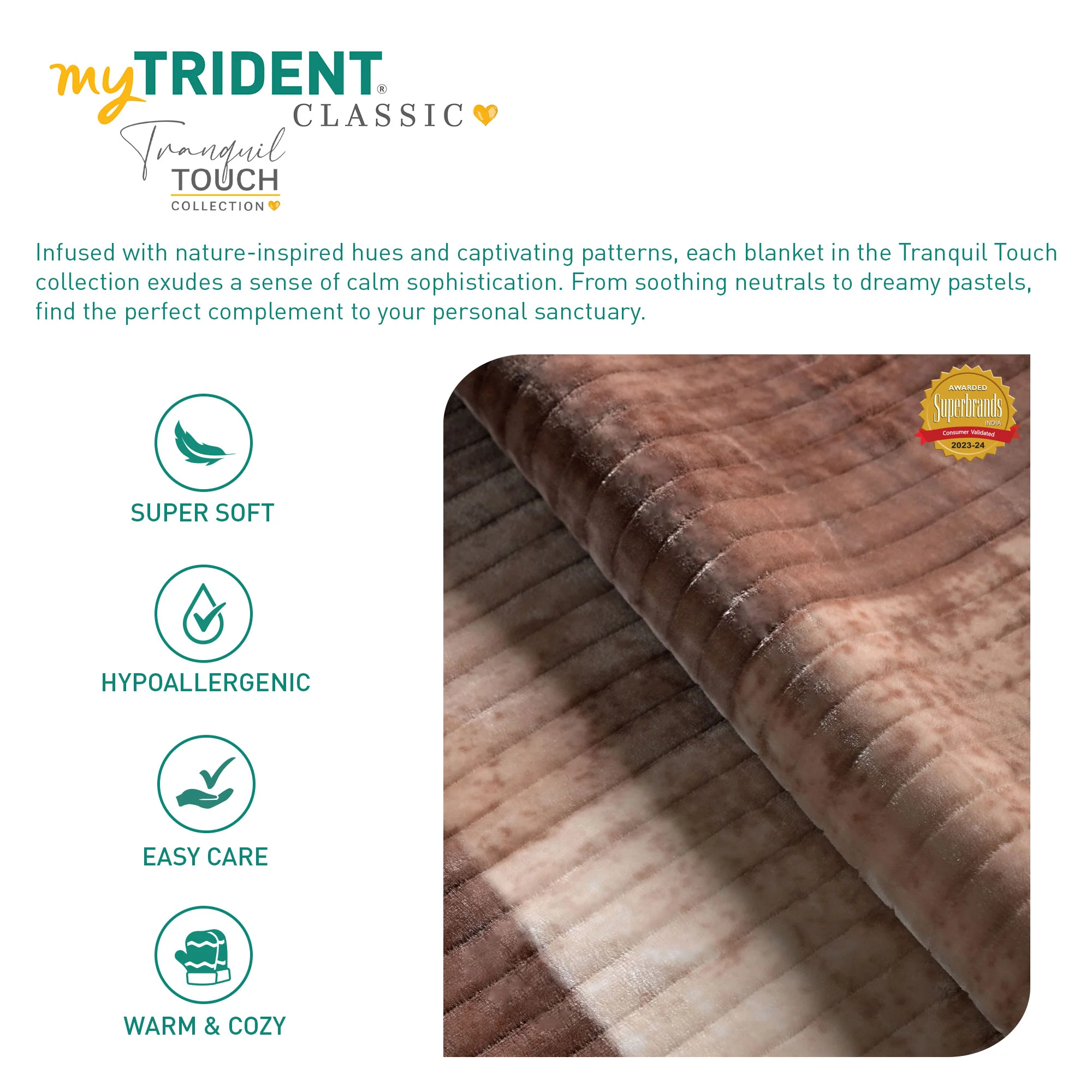 Classic Tranquil Touch 2 ply Double Blanket, Harvey| 4 KG - Image 10