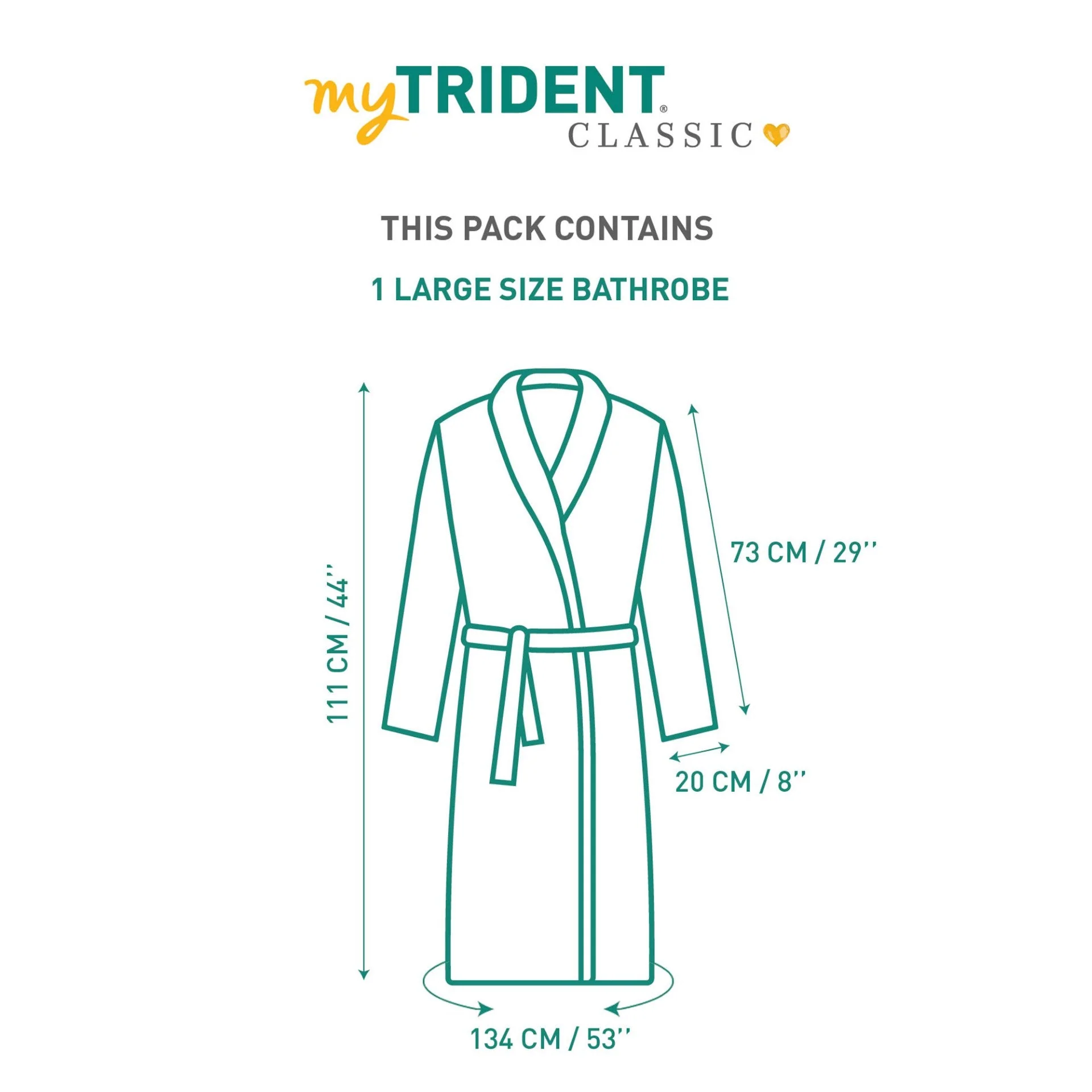 Classic Unisex Large Bathrobe, Pure Aqua| 300 GSM Cotton| Velvet Touch - Image 6