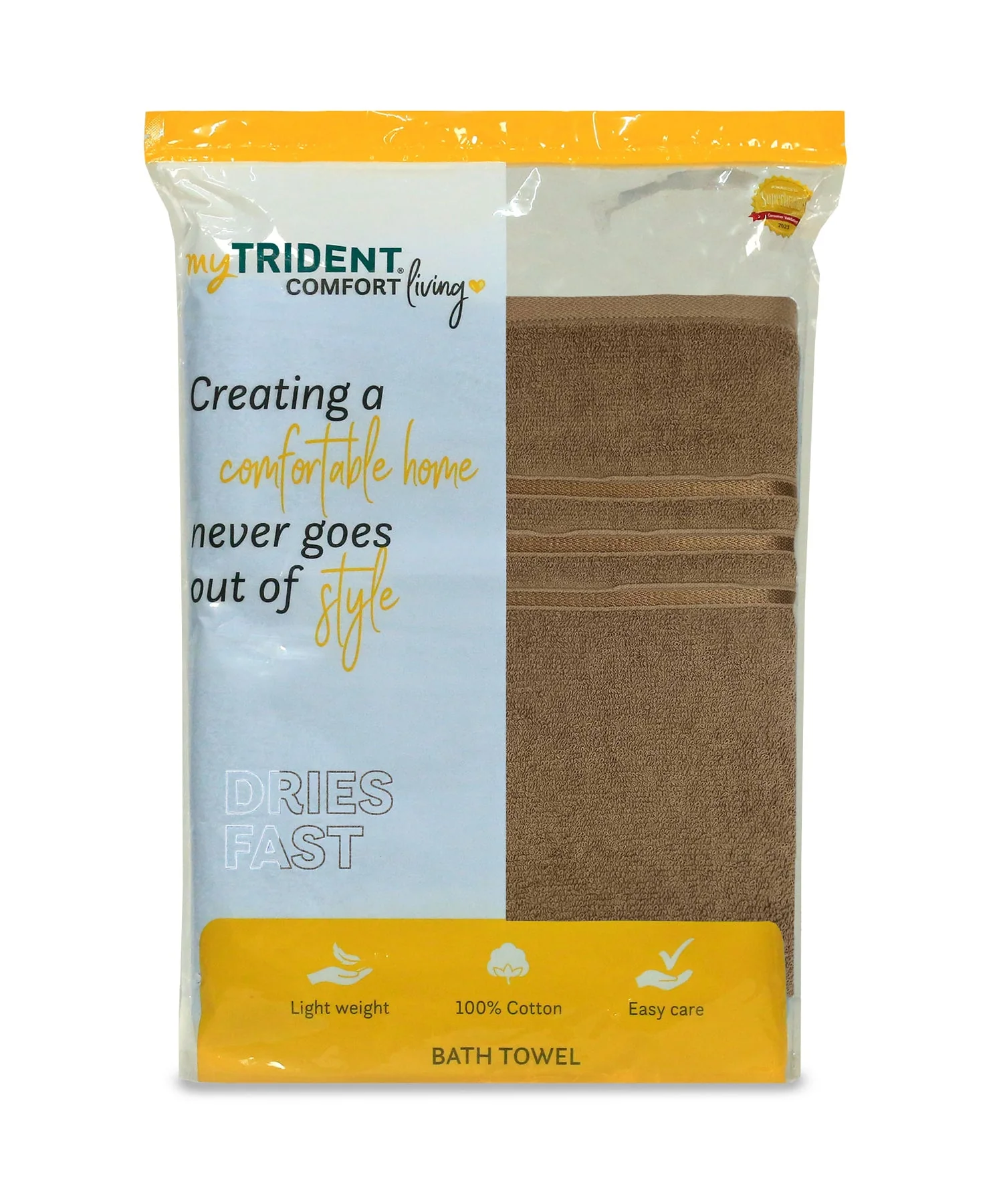 Comfort Living 1Pc Bath Towel, Coconut Shell|400 GSM Cotton| Quicky Dry - Image 8