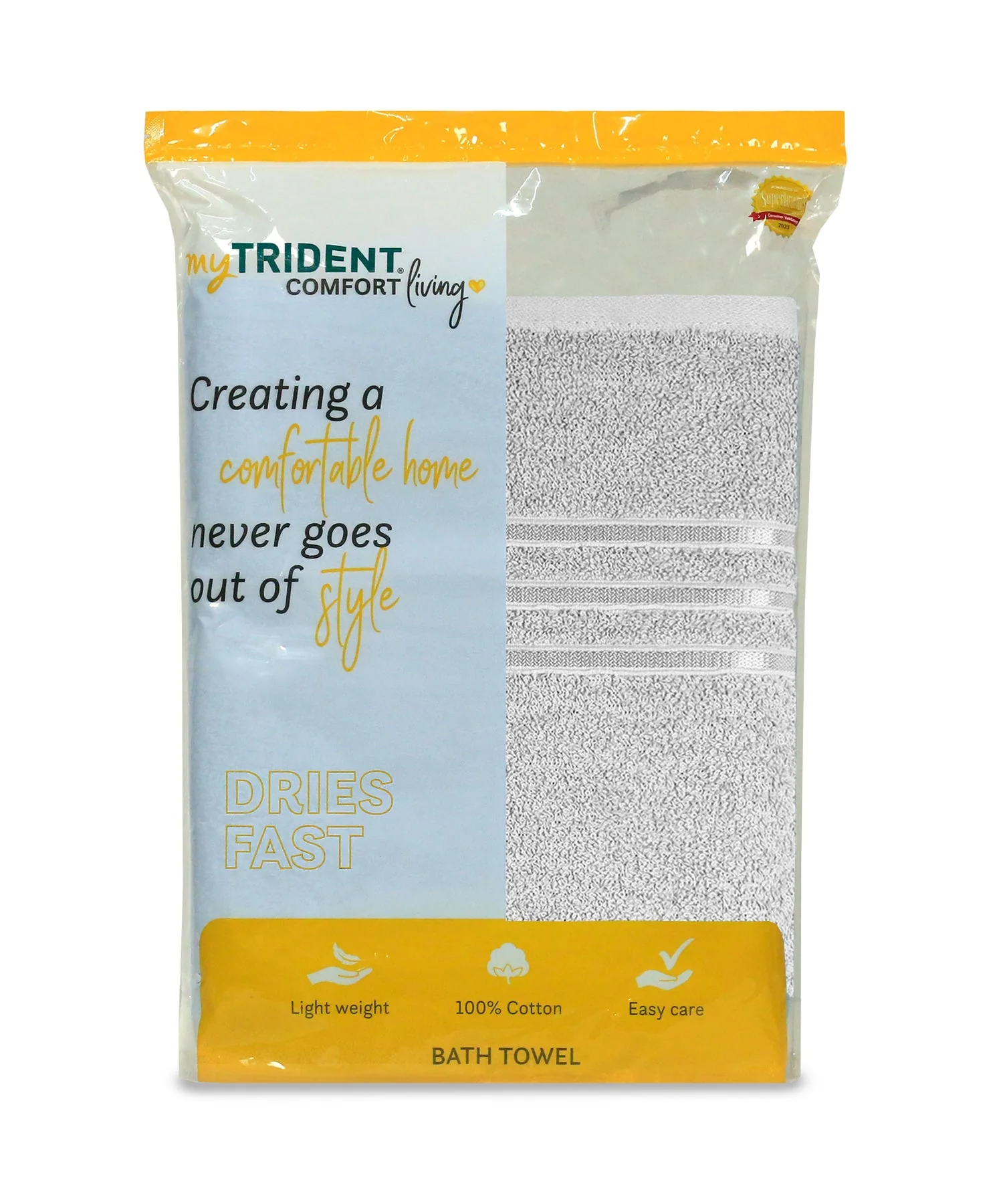 Comfort Living 1Pc Bath Towel, Ice Grey|400 GSM Cotton| Quicky Dry - Image 8
