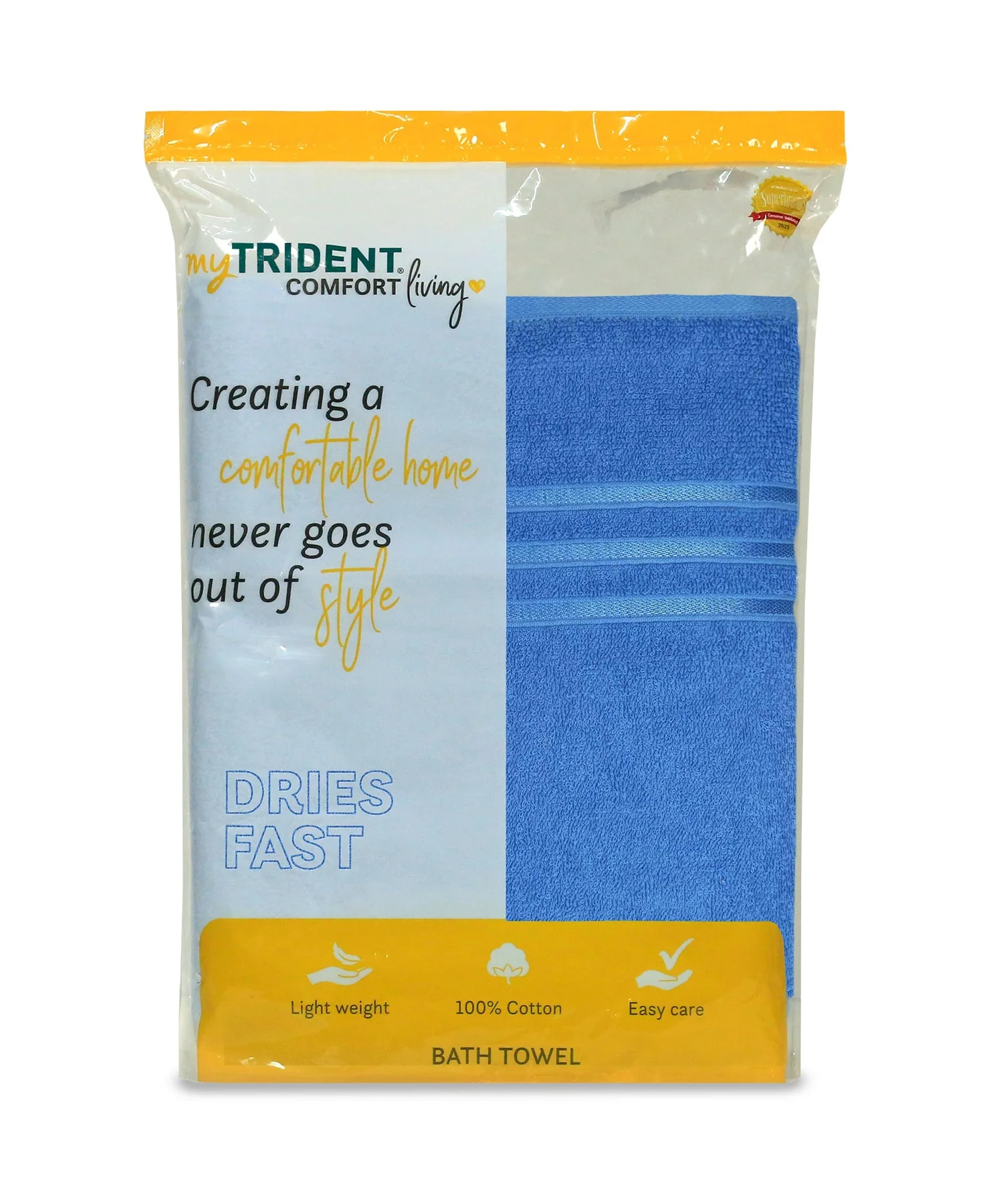Comfort Living 1Pc Bath Towel|400 GSM |Quick Dry, Ocean Blue - Image 8