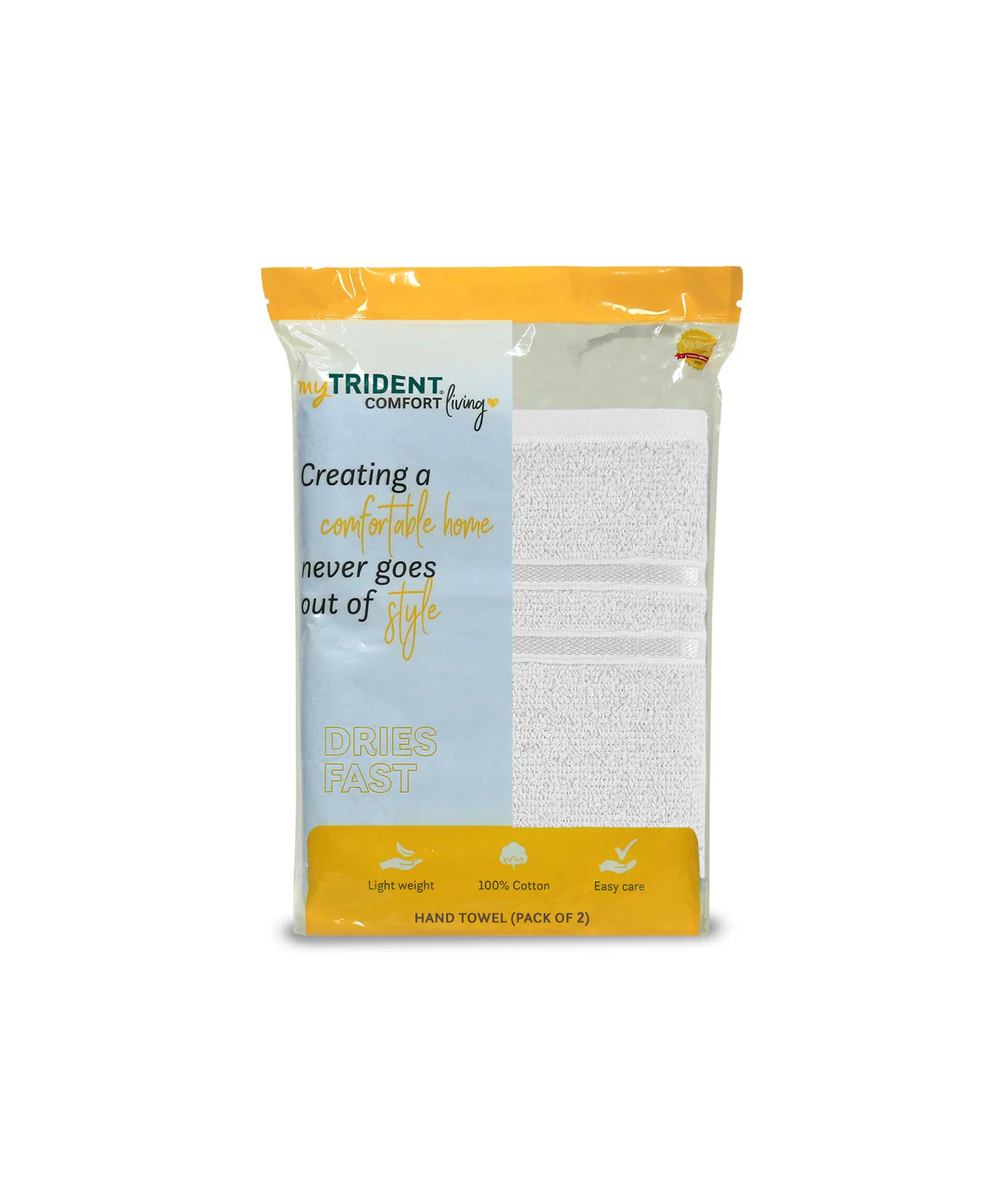 Comfort Living 2Pc Hand Towel, Ice Grey|400 GSM Cotton| Quicky Dry - Image 8