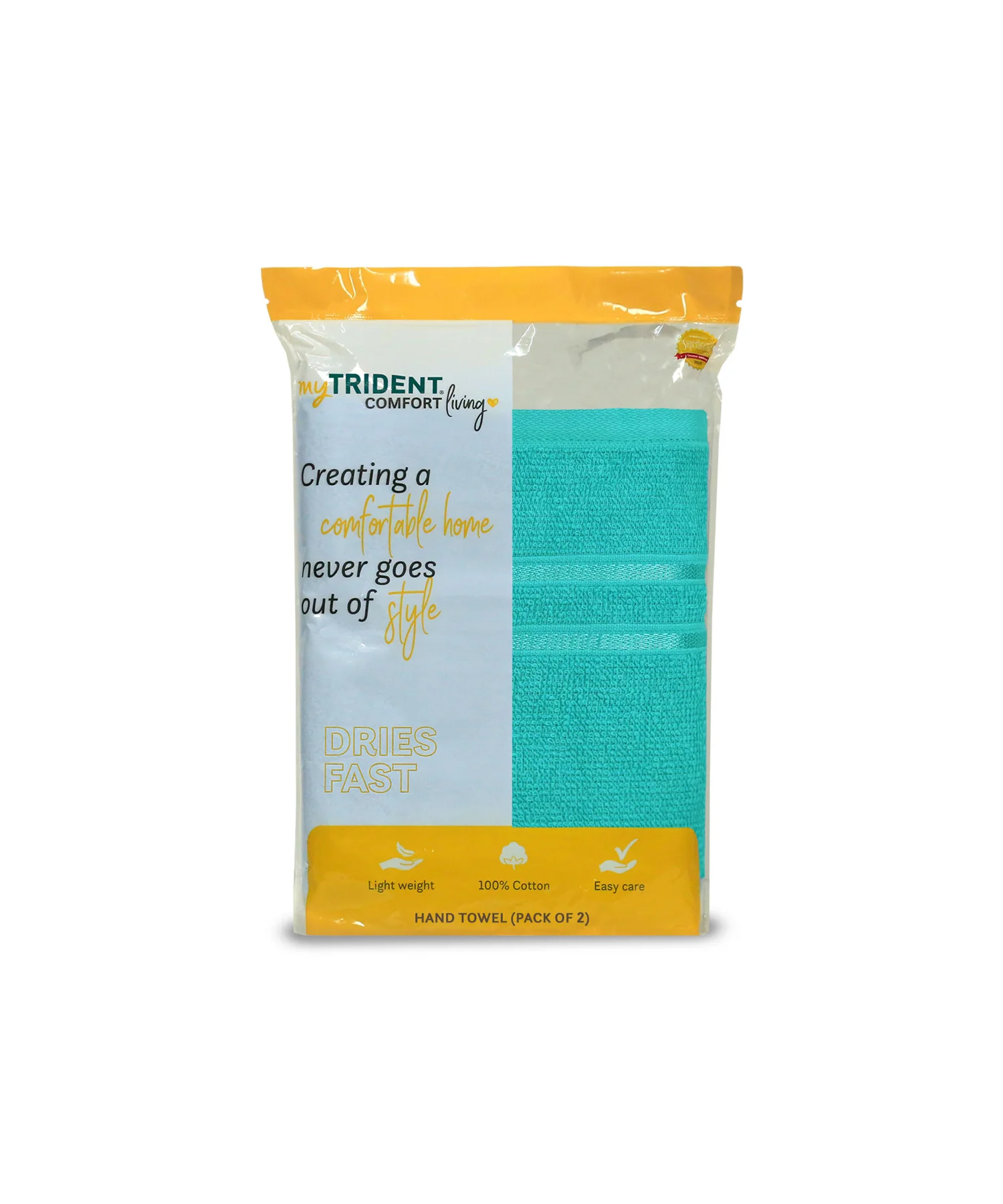 Comfort Living 2Pc Hand Towel ,400 Gsm, Quicky Dry, Sea Green - Image 7