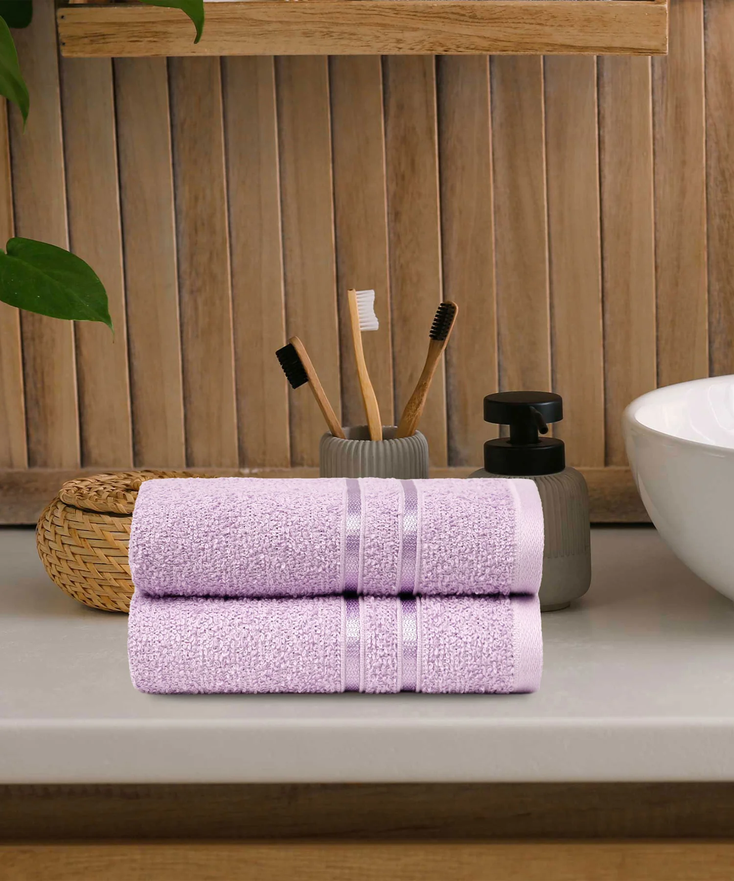 Comfort Living 2Pc Hand Towel ,400 Gsm, Quicky Dry, Violet Sky - Image 6