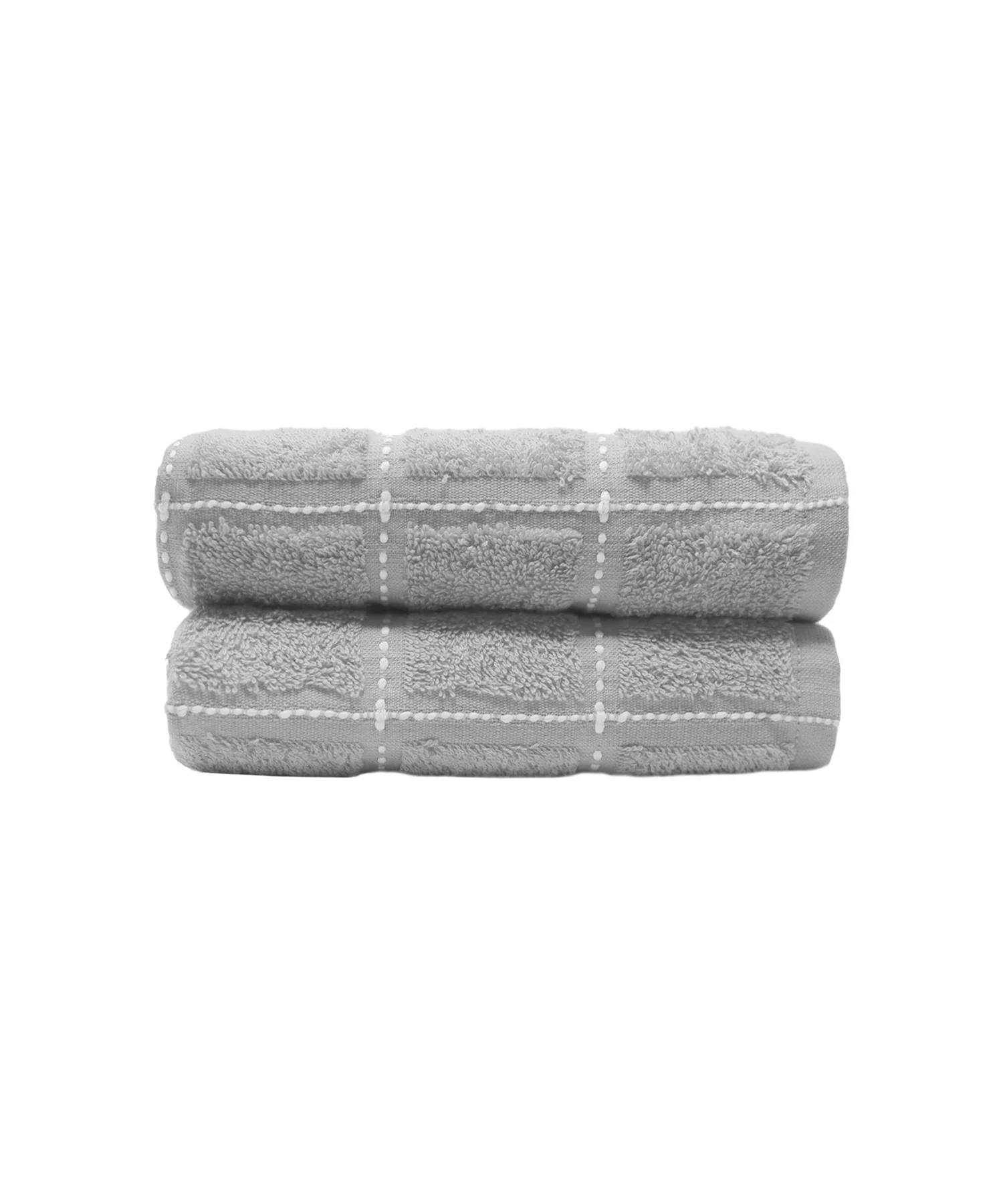 Dusk & Dawn Cloud Grey 2 Hand Towel, 400 GSM, Cotton Rich, Weft Insert Solid Towel, Grey - Image 2