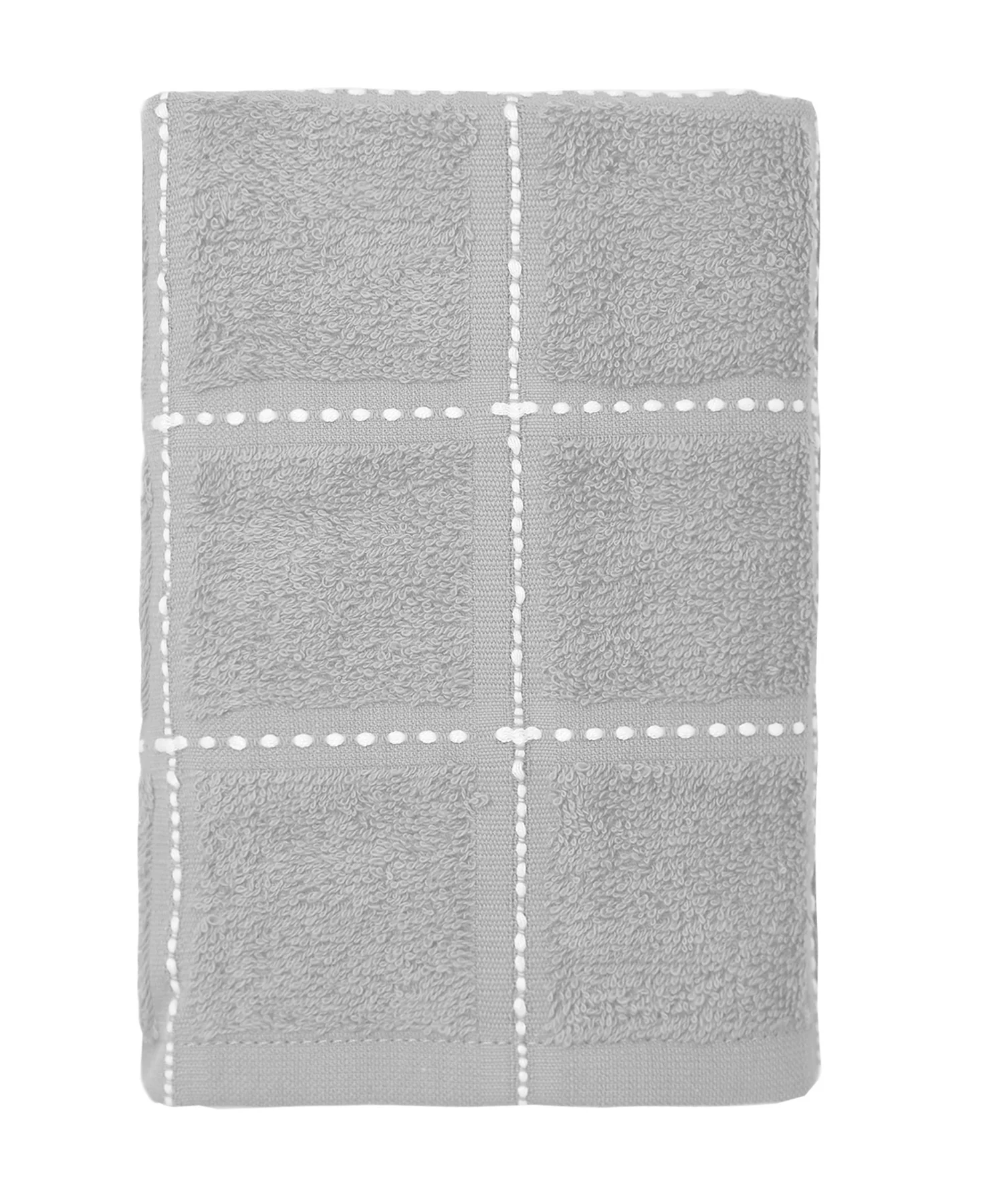 Dusk & Dawn Cloud Grey 2 Hand Towel, 400 GSM, Cotton Rich, Weft Insert Solid Towel, Grey - Image 3