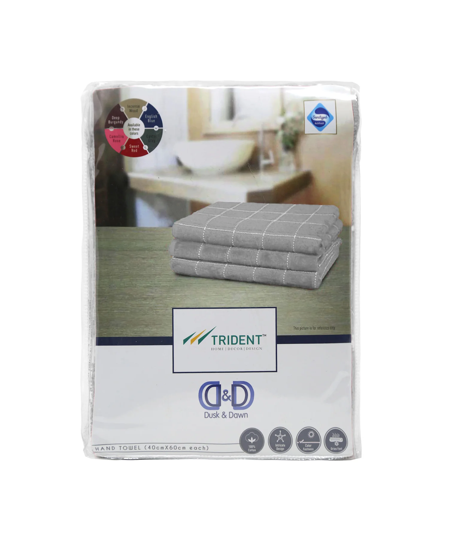 Dusk & Dawn Cloud Grey 2 Hand Towel, 400 GSM, Cotton Rich, Weft Insert Solid Towel, Grey - Image 4