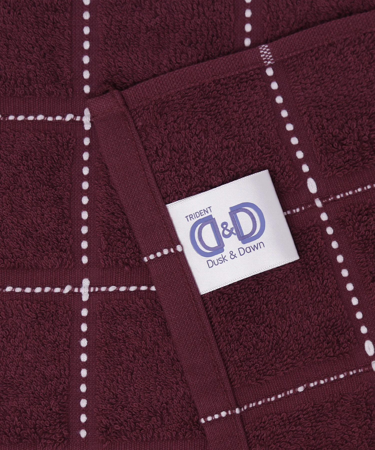 Dusk & Dawn Deep Burgundy 2 Hand Towel, 400 GSM, Cotton Rich, Weft Insert Solid Towel, Red - Image 7