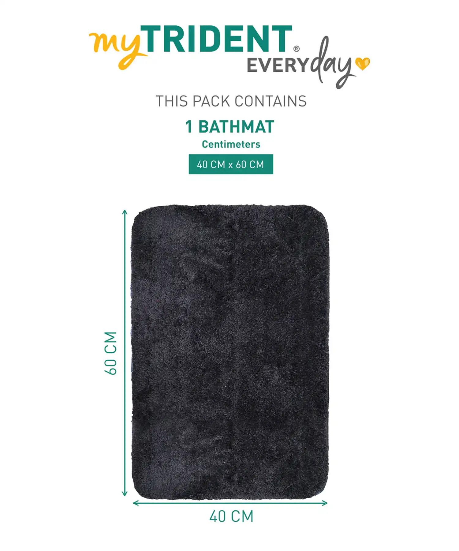 Everyday Bathmat, Charcoal|2000 GSM|Anti Skid - Image 7
