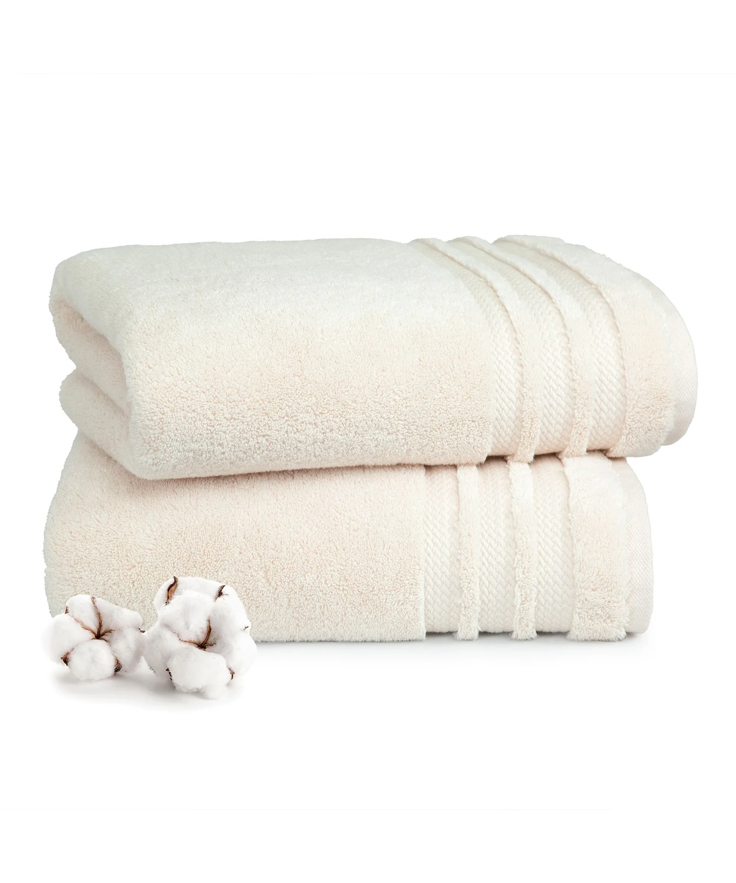 Luxury 2 PC Bath Towel Set, Linen|625 GSM Cotton|Anti Microbial - Image 3