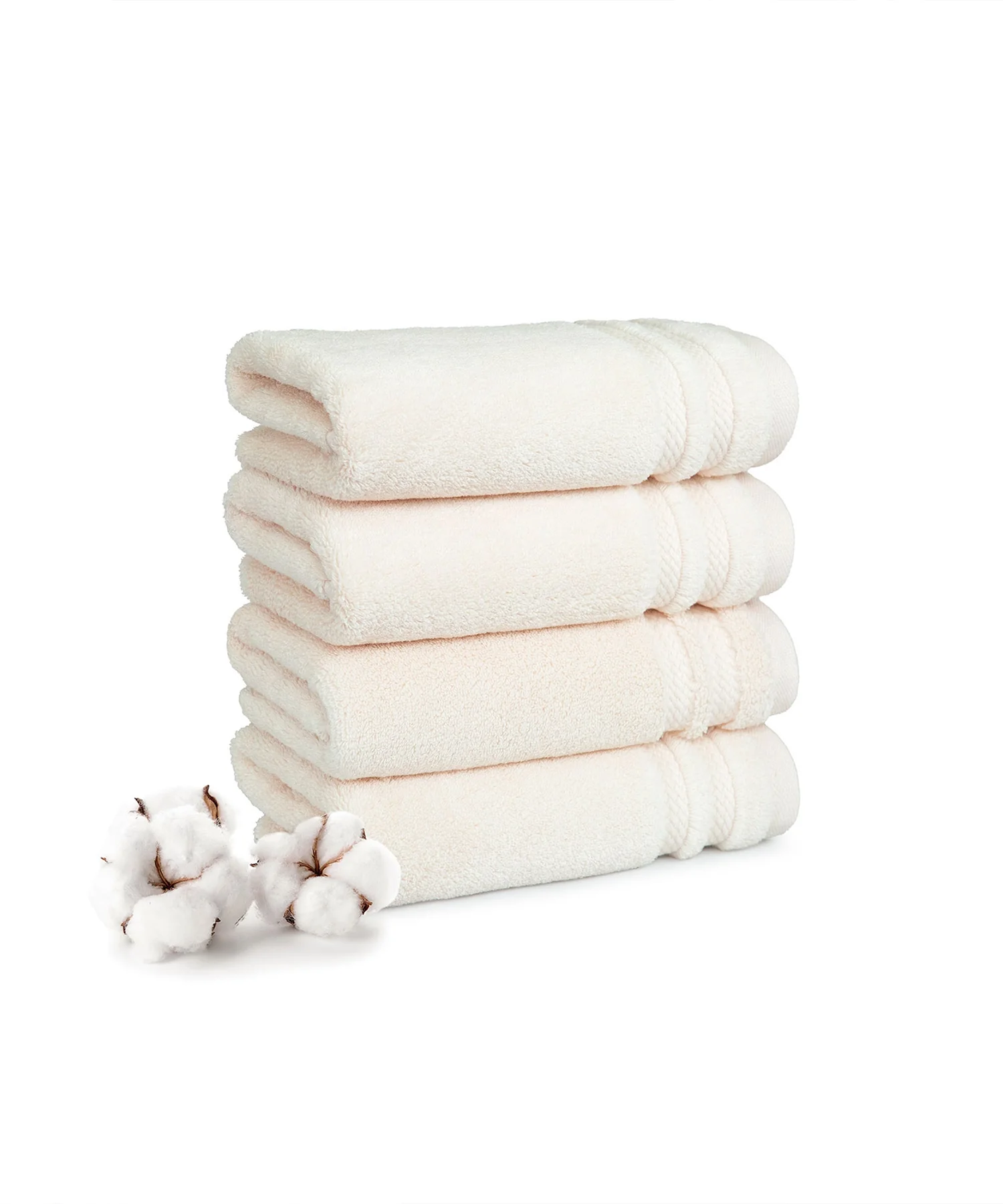 Luxury 4 PC Hand Towel Set, Linen|625 GSM Cotton|Anti Microbial - Image 3
