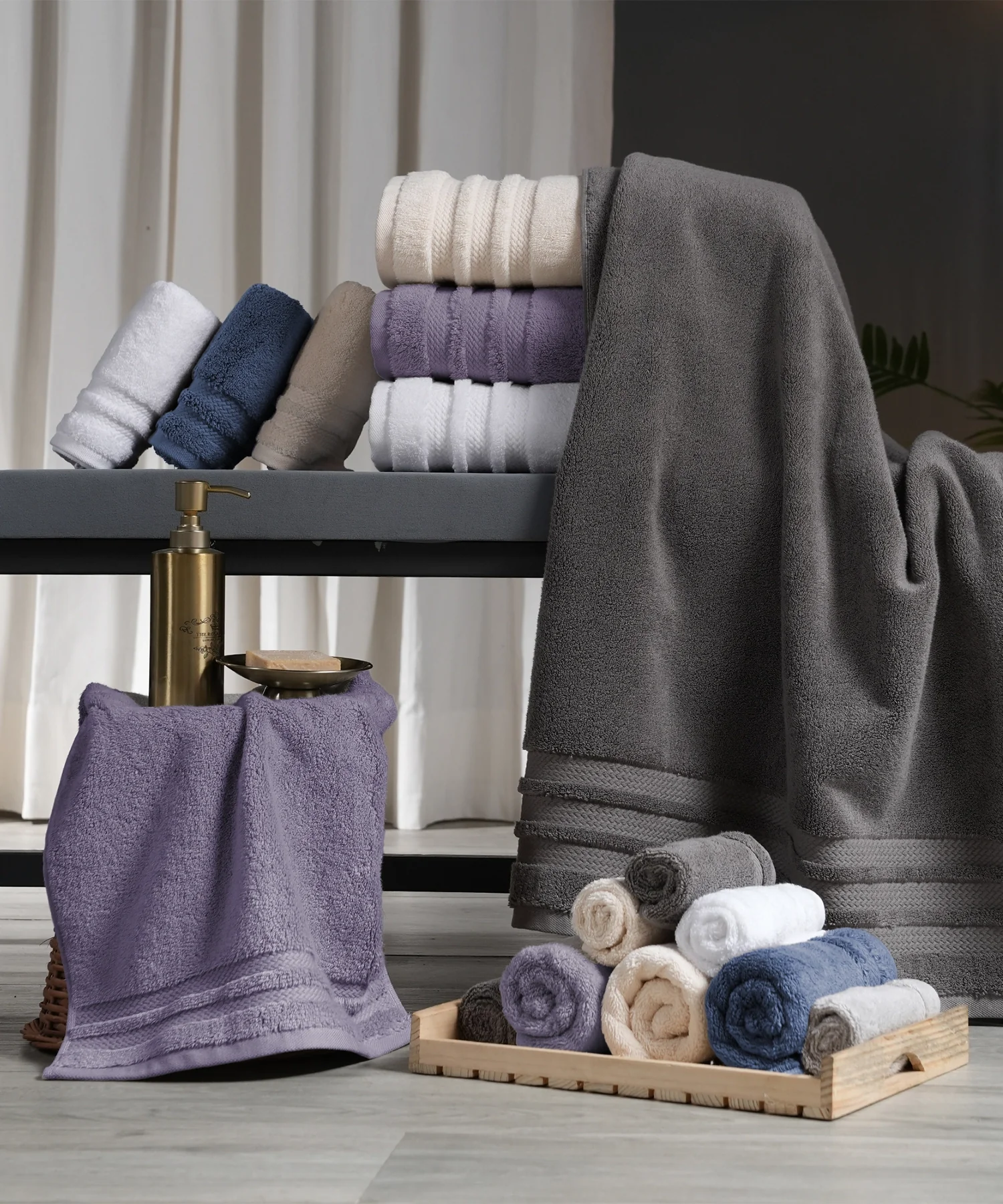 Luxury 4 PC Hand Towel Set, Linen|625 GSM Cotton|Anti Microbial - Image 7
