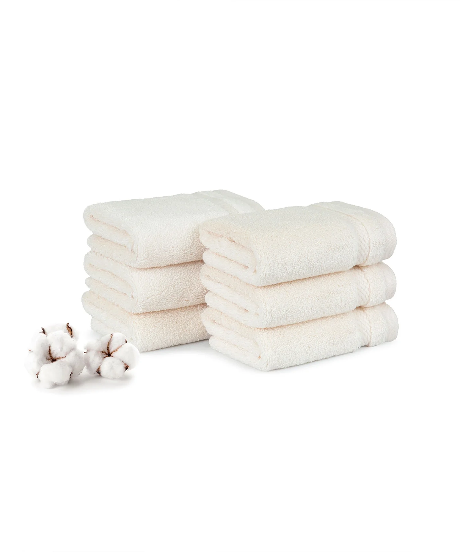 Luxury 6 PC Face Towel Set, Linen|625 GSM Cotton|Anti Microbial - Image 3